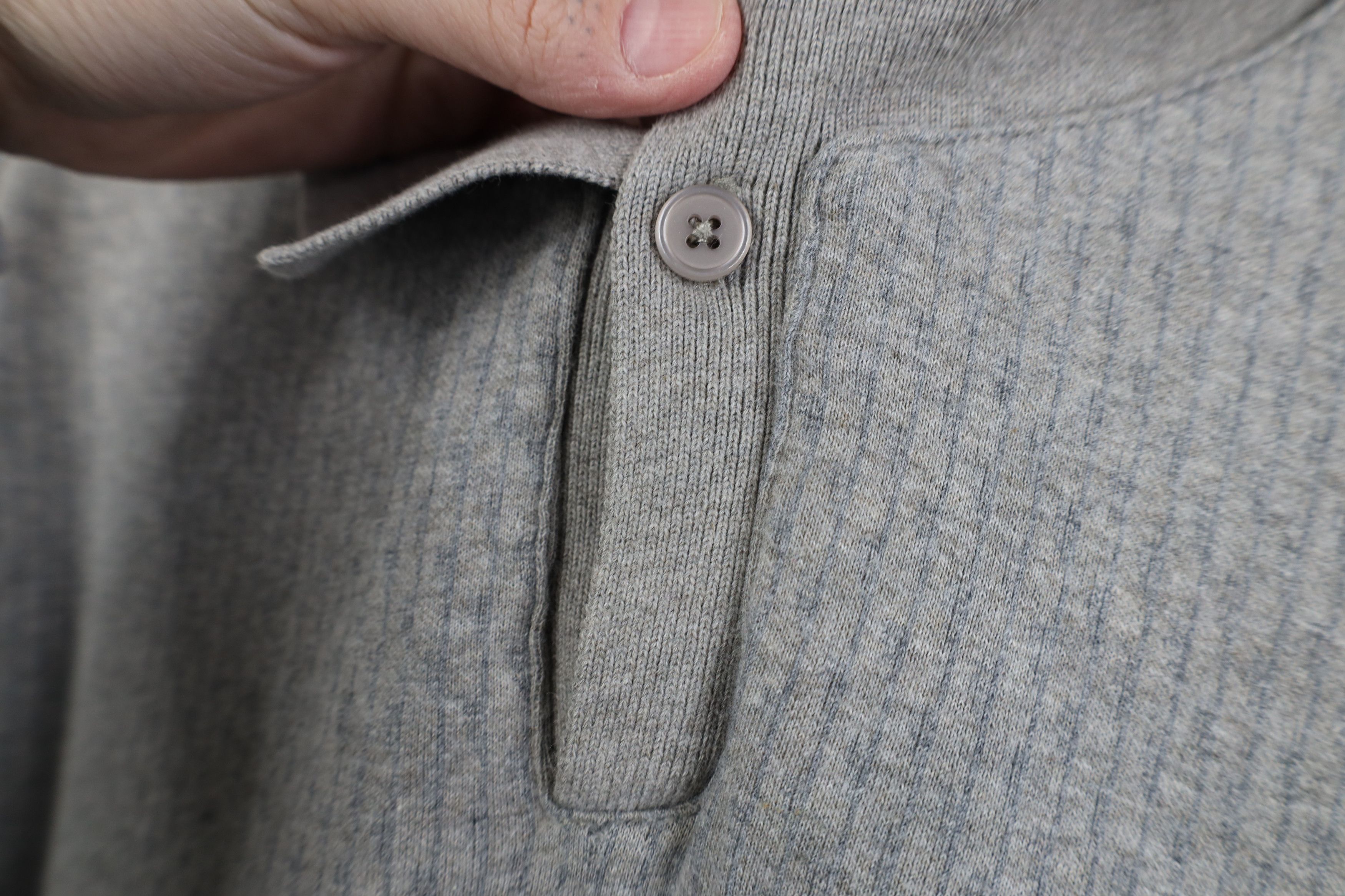 Vintage Vintage 90s Streetwear Knit Long Sleeve Rugby Polo Gray Size US L / EU 52-54 / 3 - 4 Thumbnail