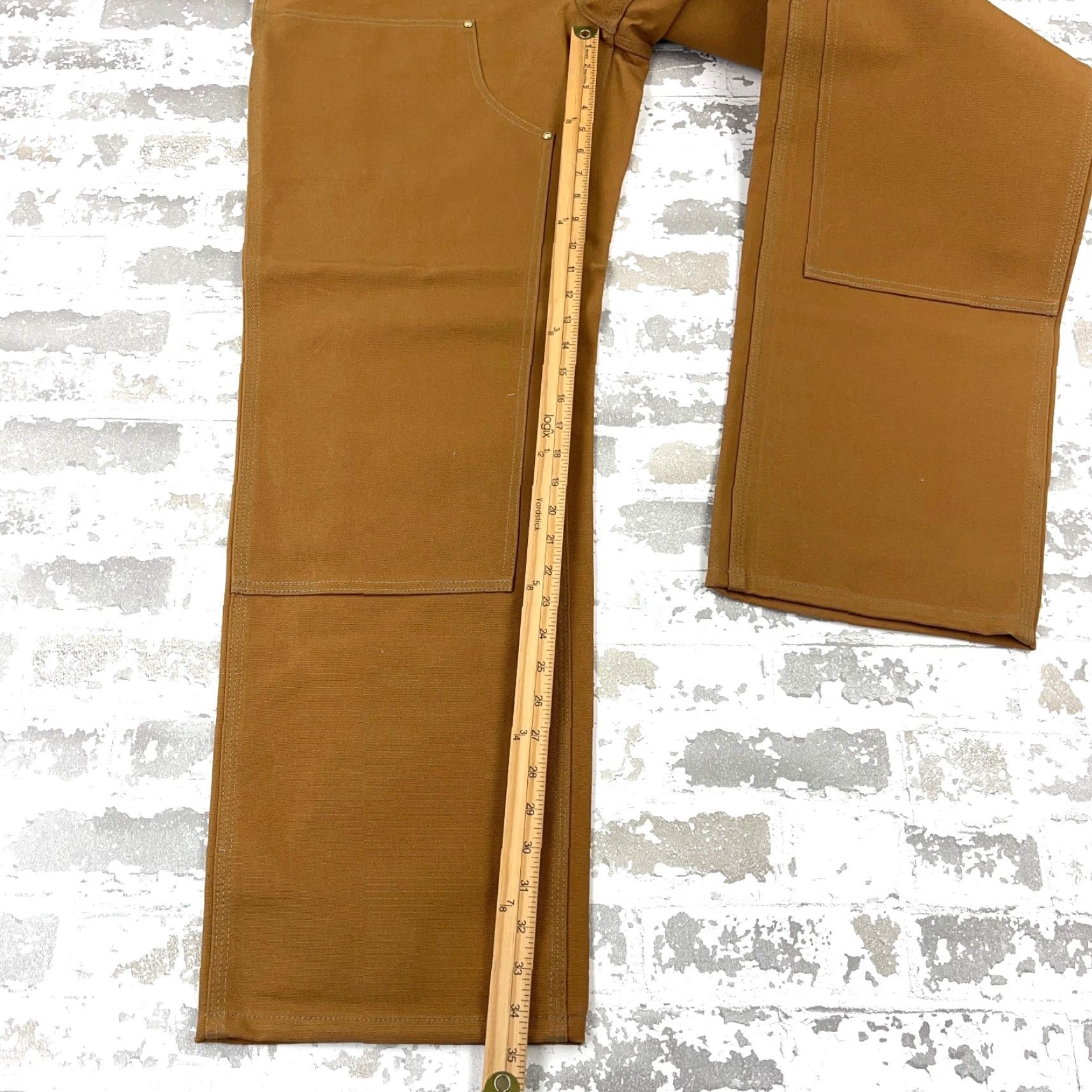 Carhartt Carhartt Pants Men 38x34 Brown Loose Fit Duck Canvas Double Knee USA Baggy 90s Workwear B01 Size US 38 / EU 54 - 7 Thumbnail