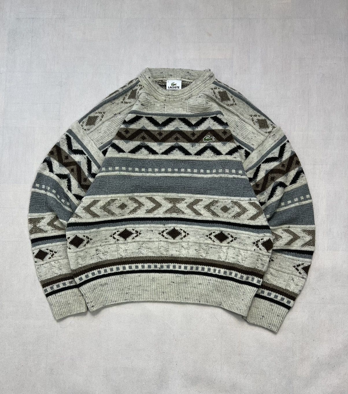 Lacoste Sweater Lacoste Patterns Vintage Small Logo Size US M / EU 48-50 / 2 - 2 Thumbnail