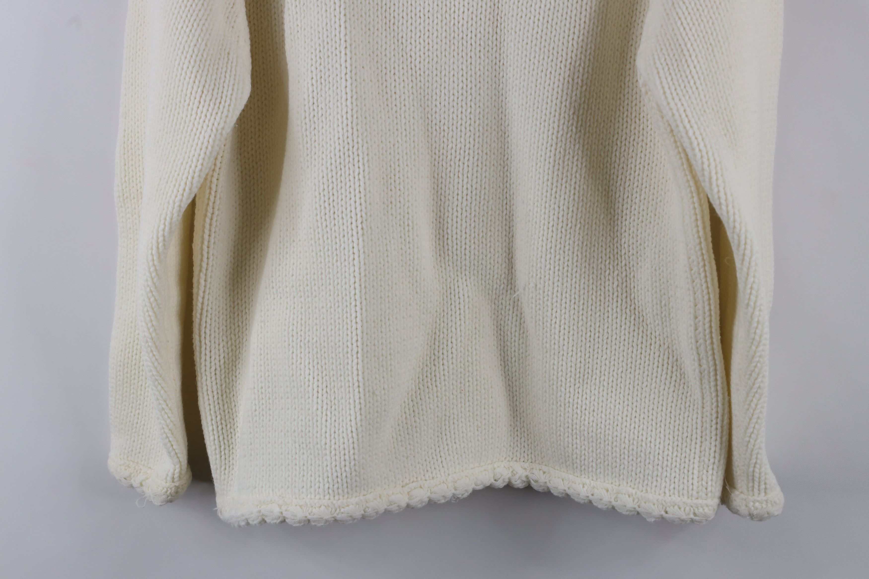 Vintage Vintage 70s Ribbed Cable Knit Cardigan Sweater White Japan Size S / US 4 / IT 40 - 15 Thumbnail