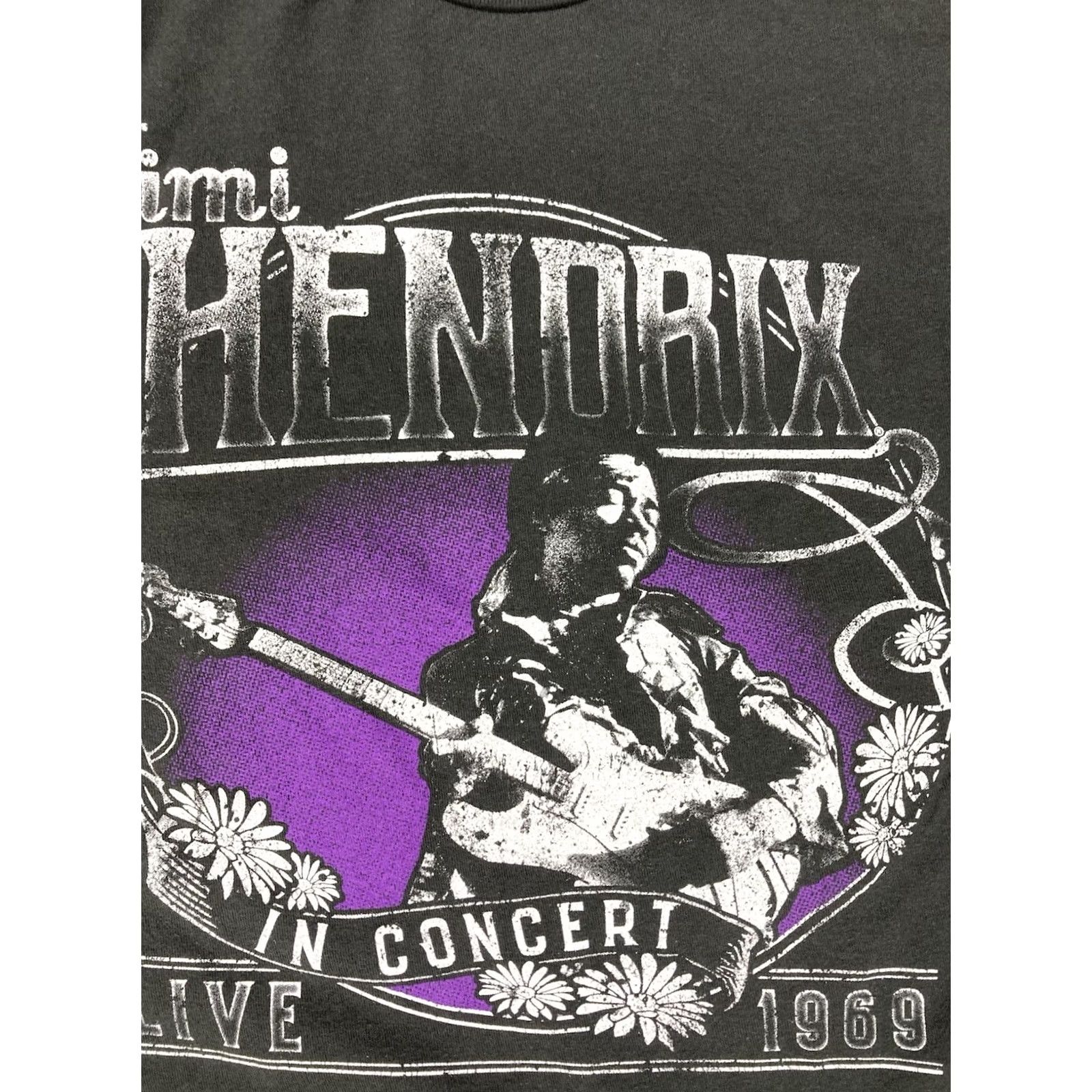 Vintage VINTAGE Jimi Hendrix Live In Concert 1969 Graphic T-shirt Men Medium Gray Music Merch Size US M / EU 48-50 / 2 - 2 Thumbnail