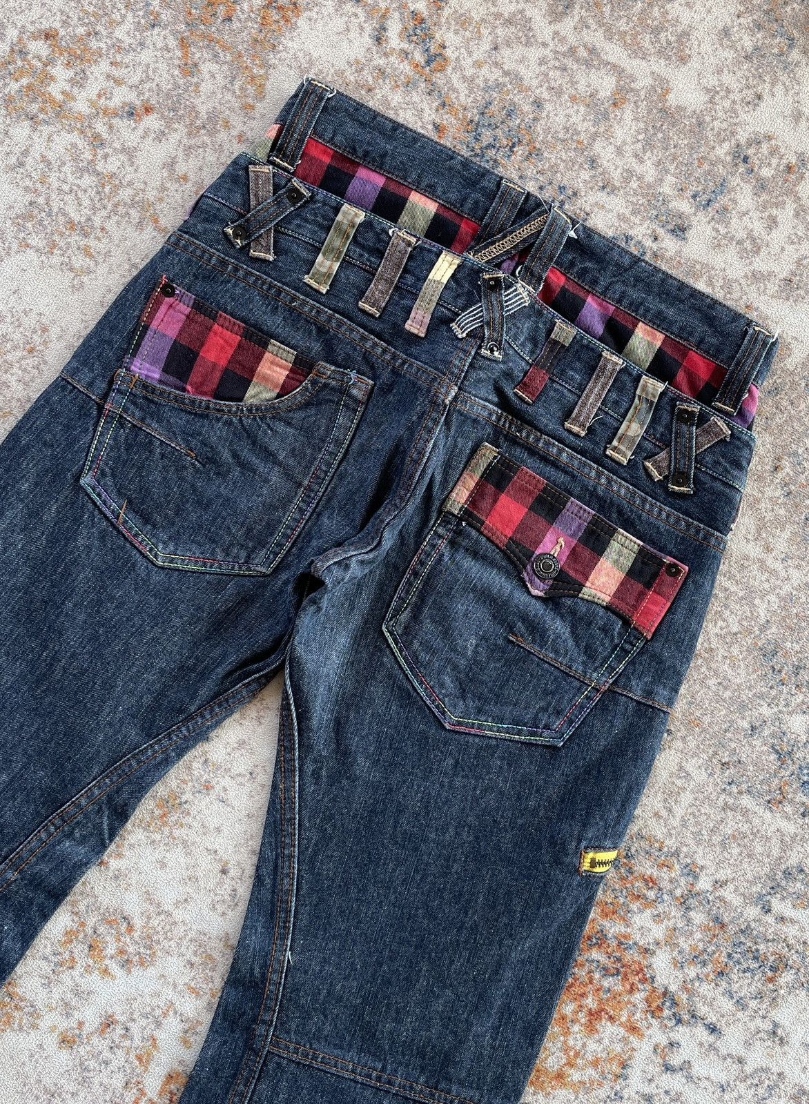 Japanese Brand × Vintage DOMINATE HANDCRAFT DOUBLE WAIST JEANS (LG6) Size US 30 / EU 46 - 6 Thumbnail