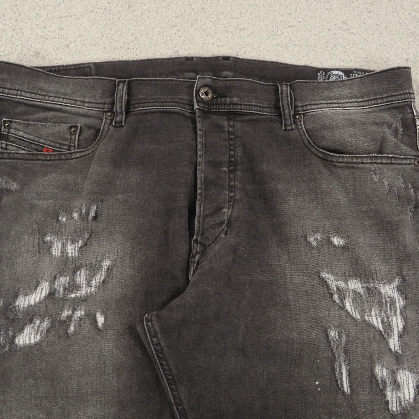 Diesel Diesel Jeans Mens Slim 36x32 Tepphar Stretch Carrot Blue Wash 5-Pocket Denim Distressed Size US 36 / EU 52 - 3 Thumbnail
