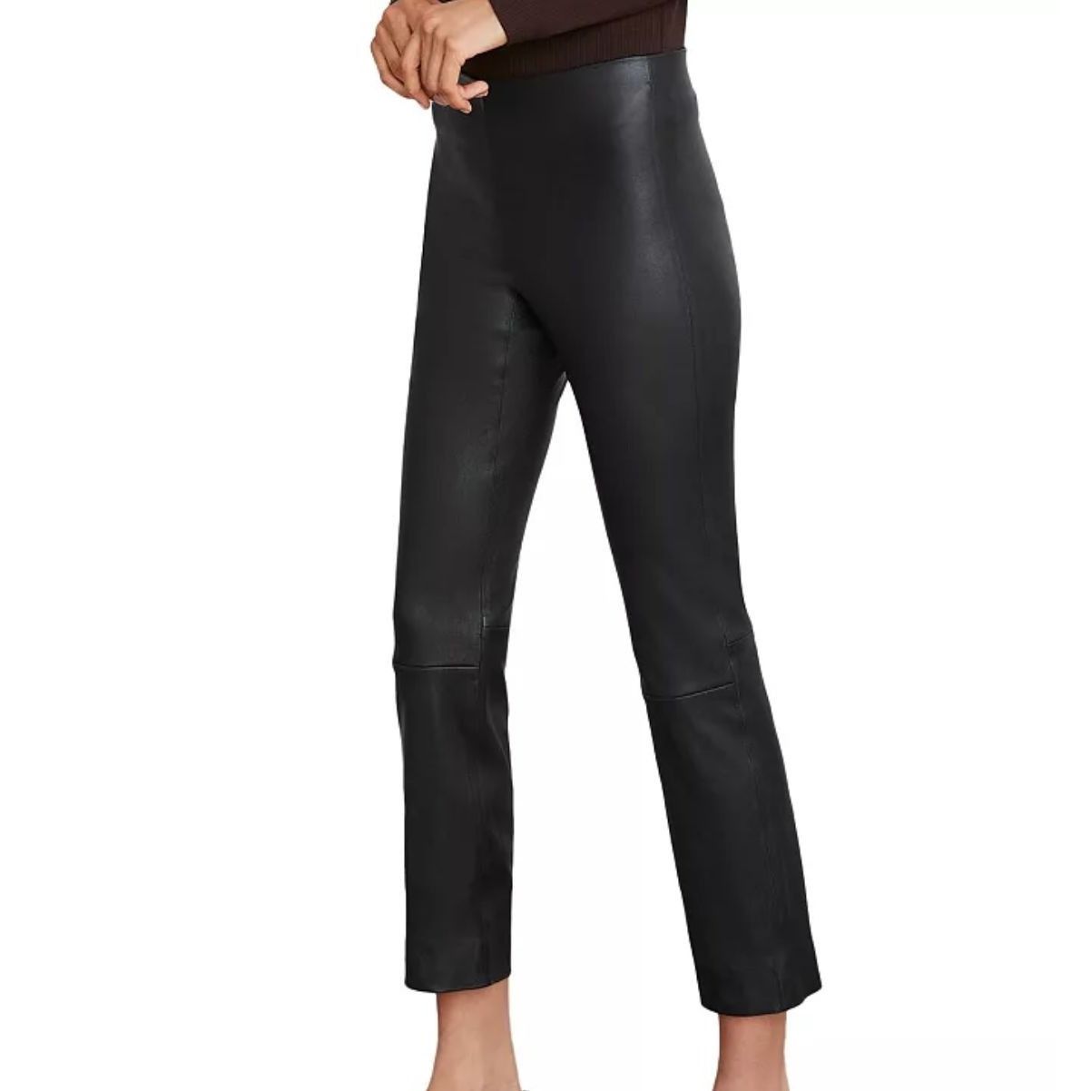 Vince Vince Leather Leggings Pants XXS Black Lambskin Women Pull O Size 24" / US 00 / IT 34 - 1 Thumbnail