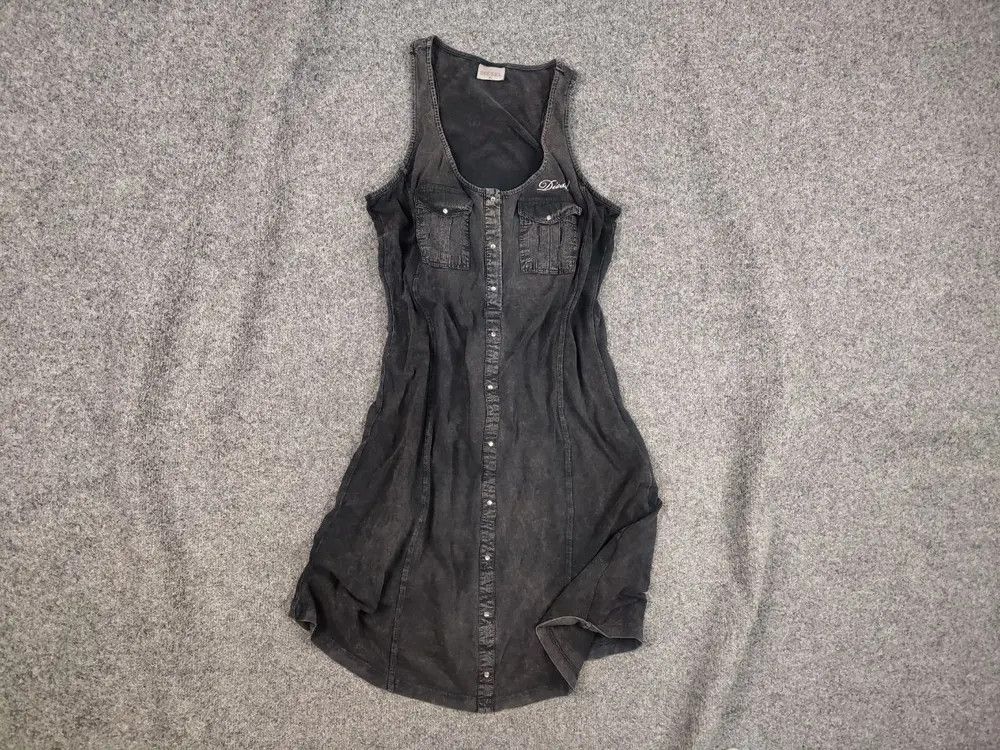 Vintage Diesel Y2K Style Tank dress medium length graphite