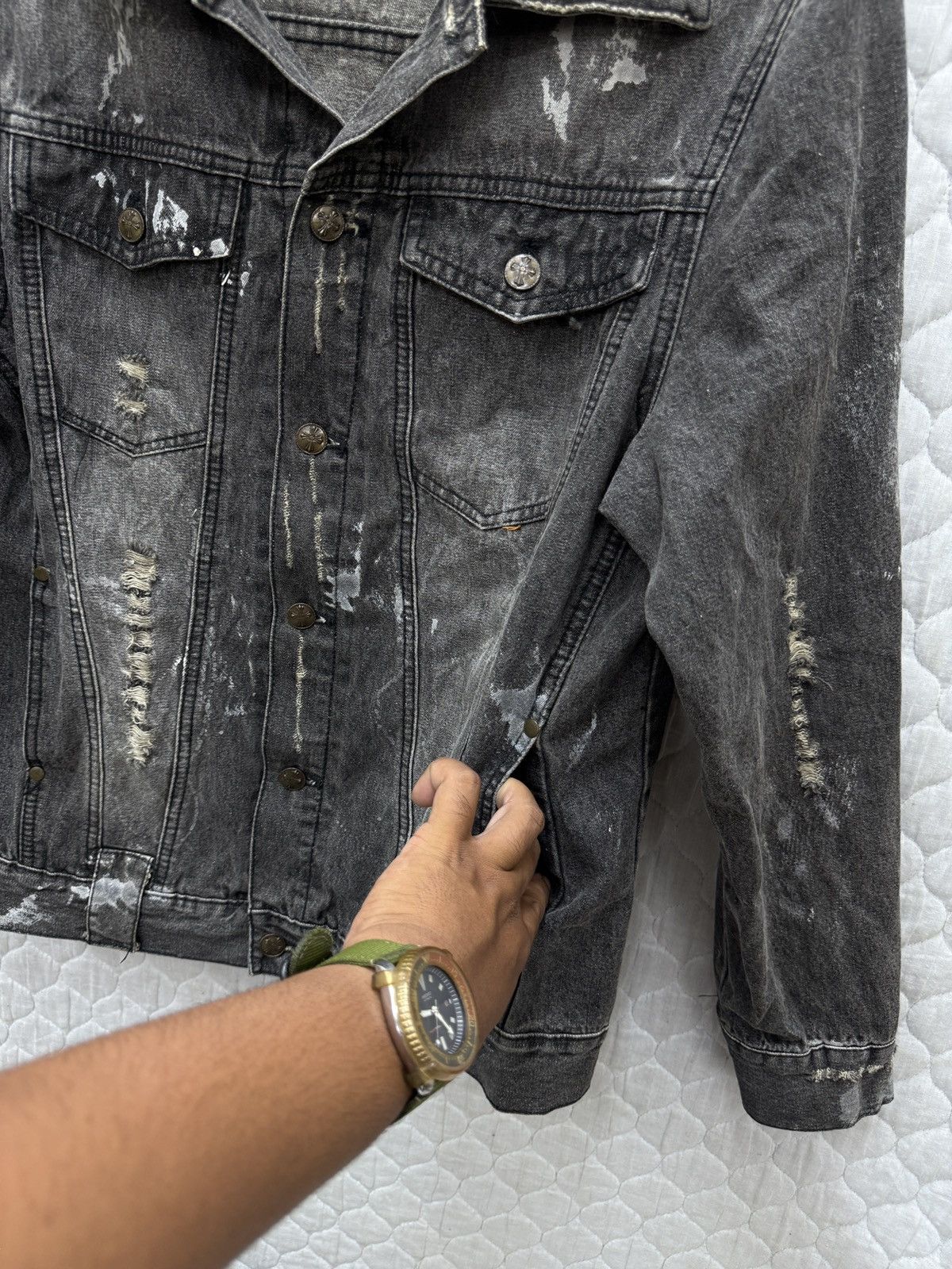 14th Addiction 💥💥🔥STEALS IN THE ATTIC DENIM JACKET Size M / US 6-8 / IT 42-44 - 18 Thumbnail