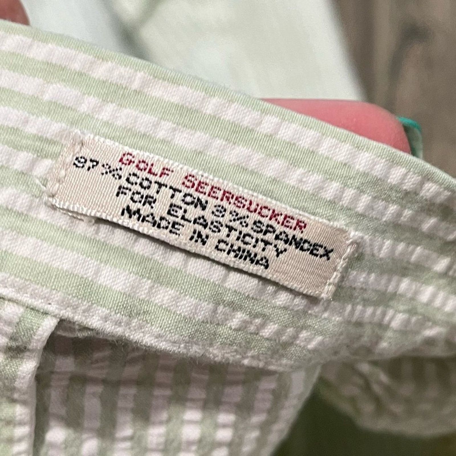 Callaway Callaway Golf Seersucker Shorts Striped Pleated Front L Size 31" - 6 Thumbnail