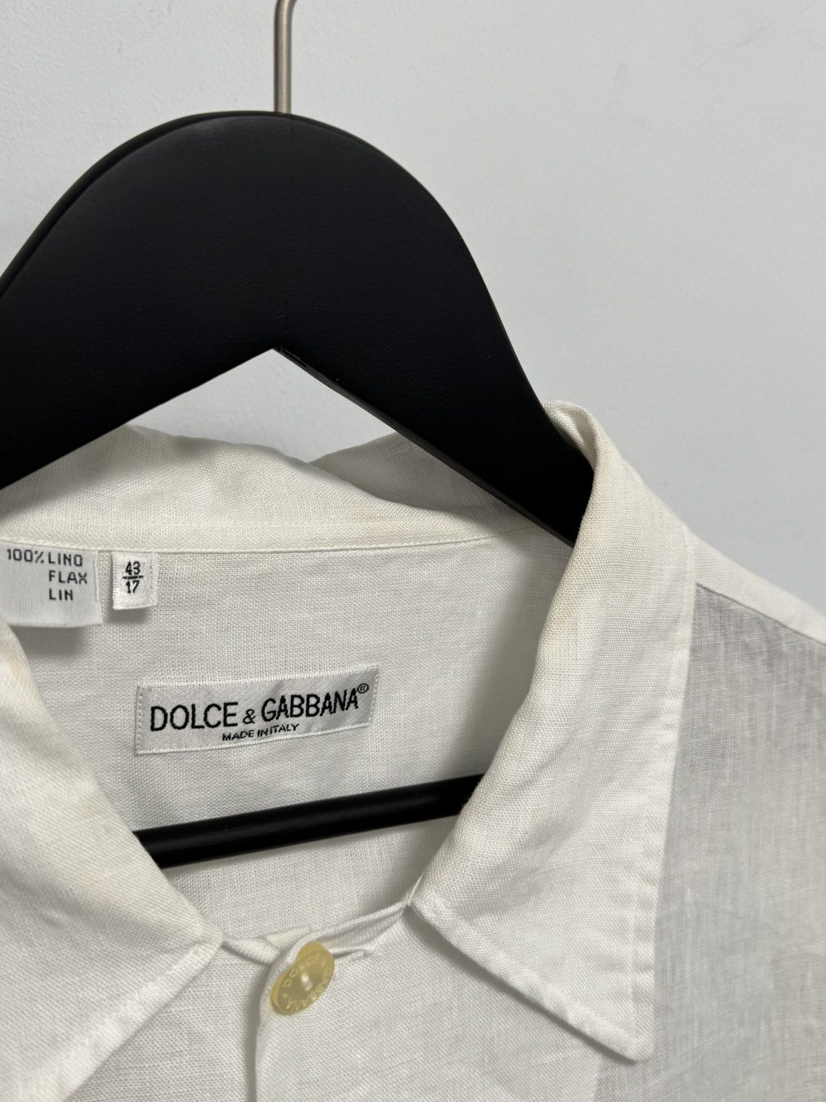 Dolce & Gabbana Dolce&Gabbana Button Up Shirt Luxury Lino Size 43/17 Size US XL / EU 56 / 4 - 13 Thumbnail