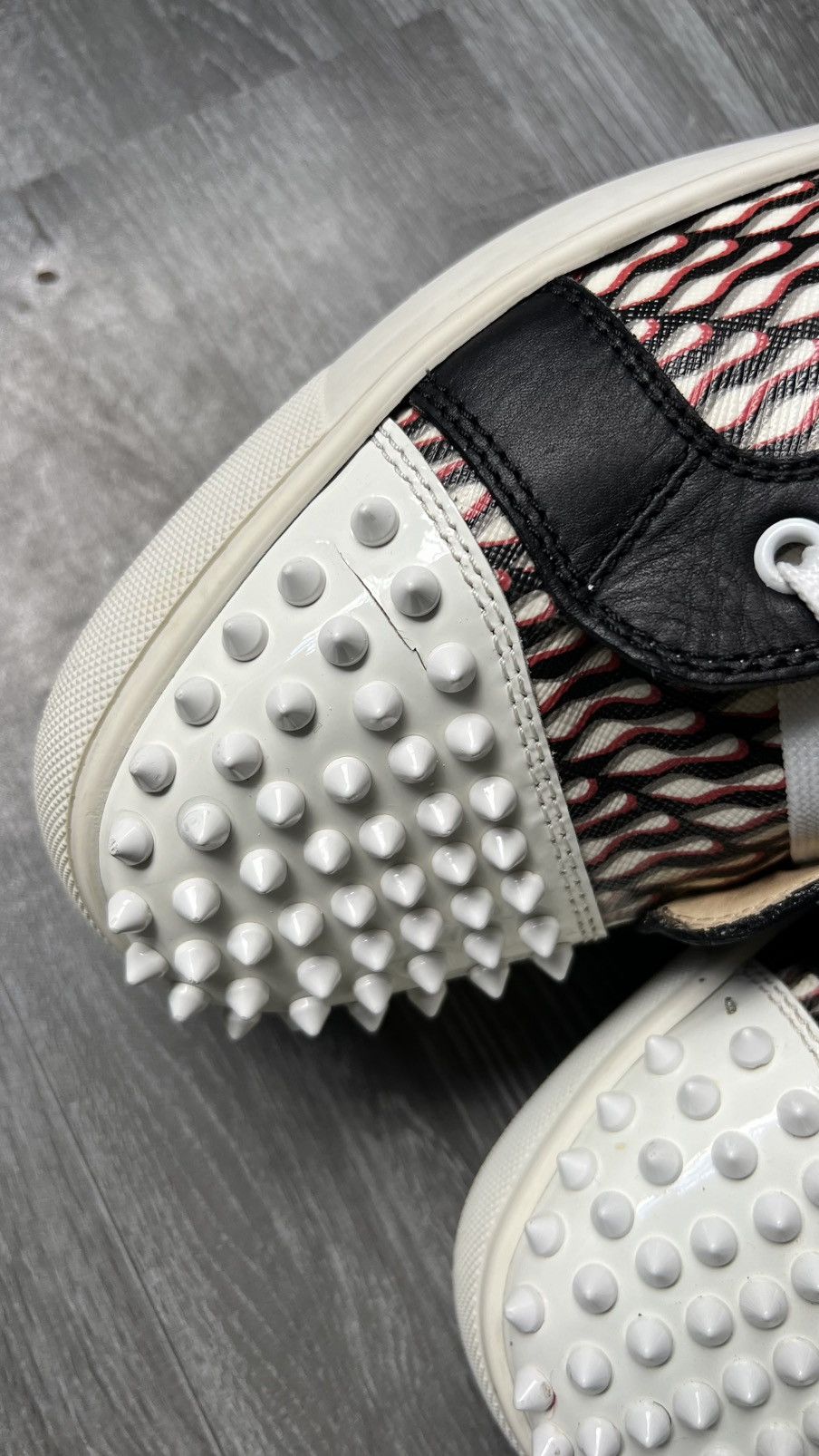 Christian Louboutin Christian Louboutin Louis Flat Calf Spikes "Version Black" Size US 11 / EU 44 - 13 Thumbnail