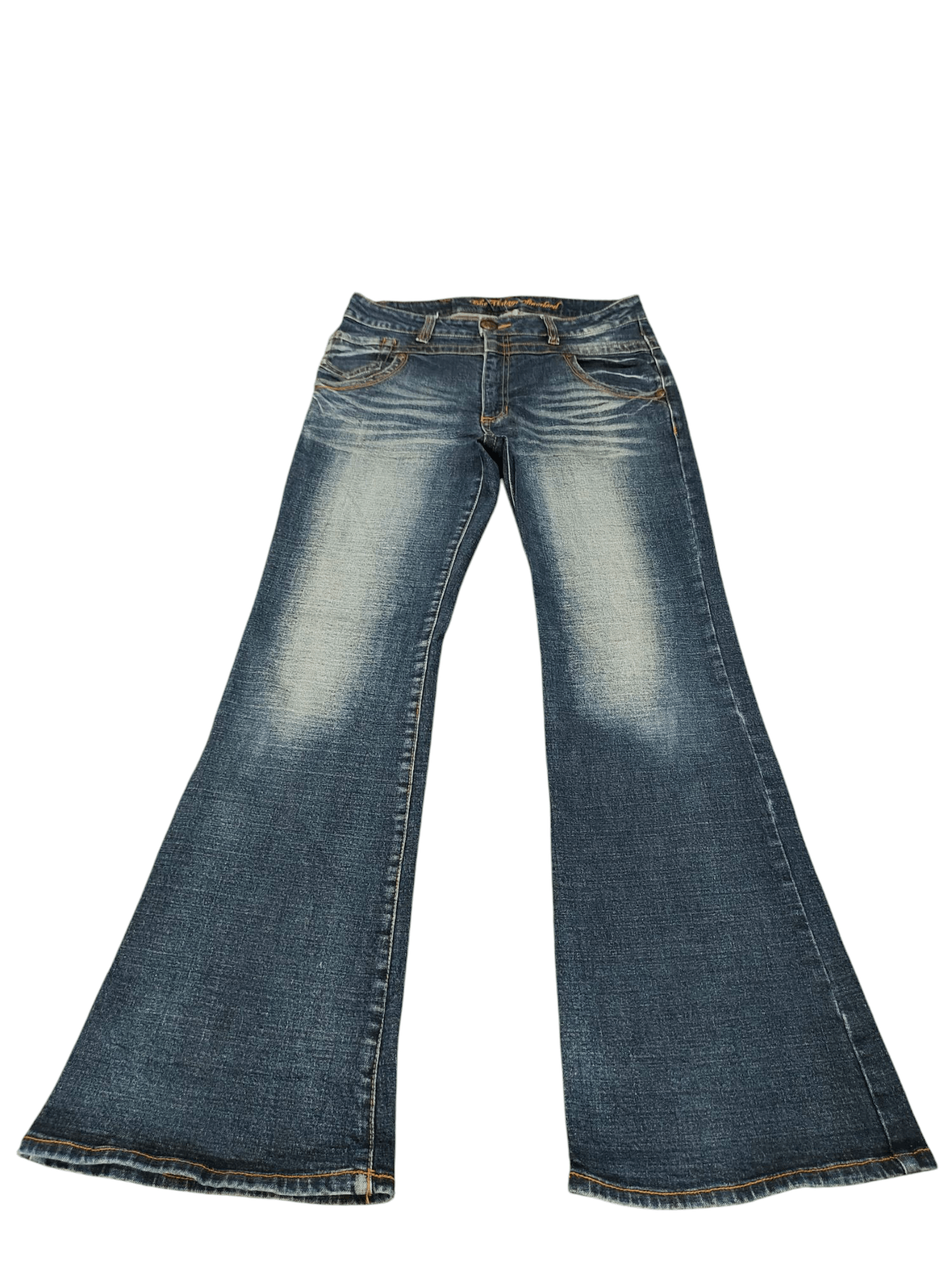 Kapital Flare Jeans The Vintage Japan Faded Distress Denim Bootcut Size US 30 / EU 46 - 4 Thumbnail