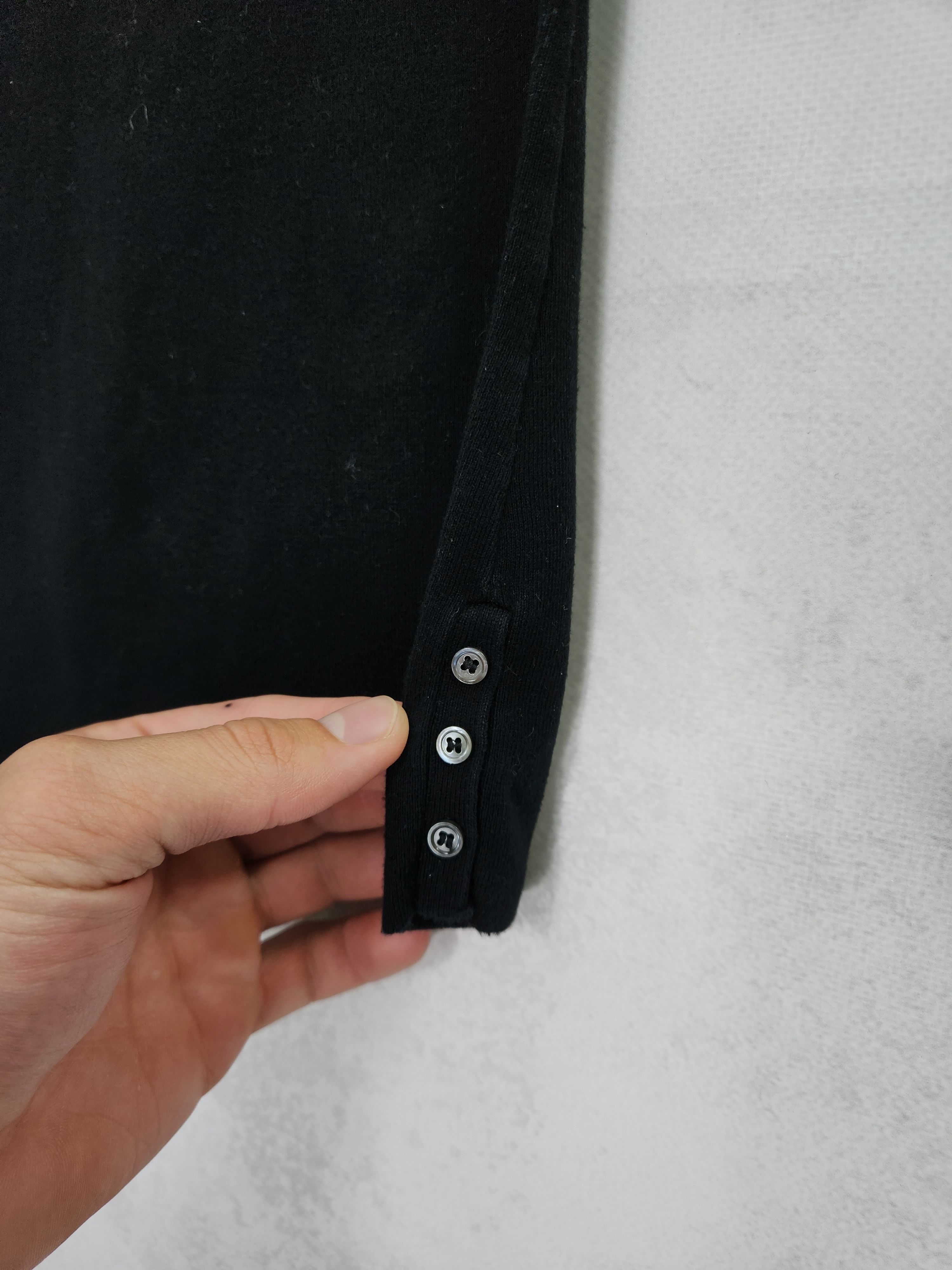Loro Piana Loro Piana black cotton t shirt button ups Size S / US 4 / IT 40 - 5 Thumbnail