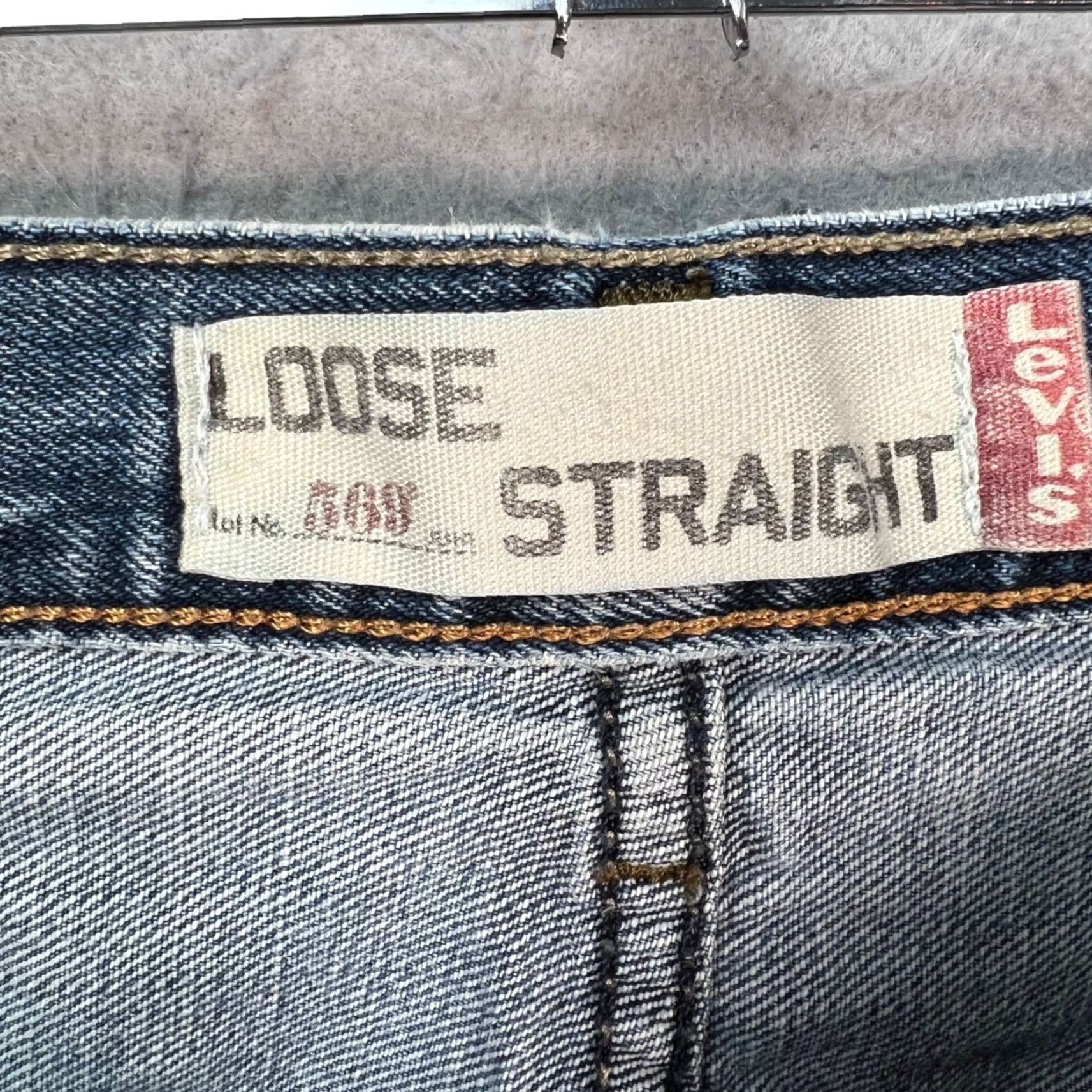 Levi's Levis 569 Jeans Mens 36 x 32 Distressed Hem Blue Denim Straight Relaxed Regular Fit 5-Pocket Denim Blue Jeans Mens Size US 36 / EU 52 - 4 Thumbnail