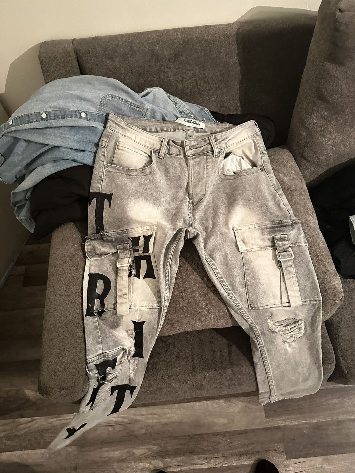 Other Thrifty Styles NYC Custom Made Jeans Size US 32 / EU 48 - 10 Thumbnail