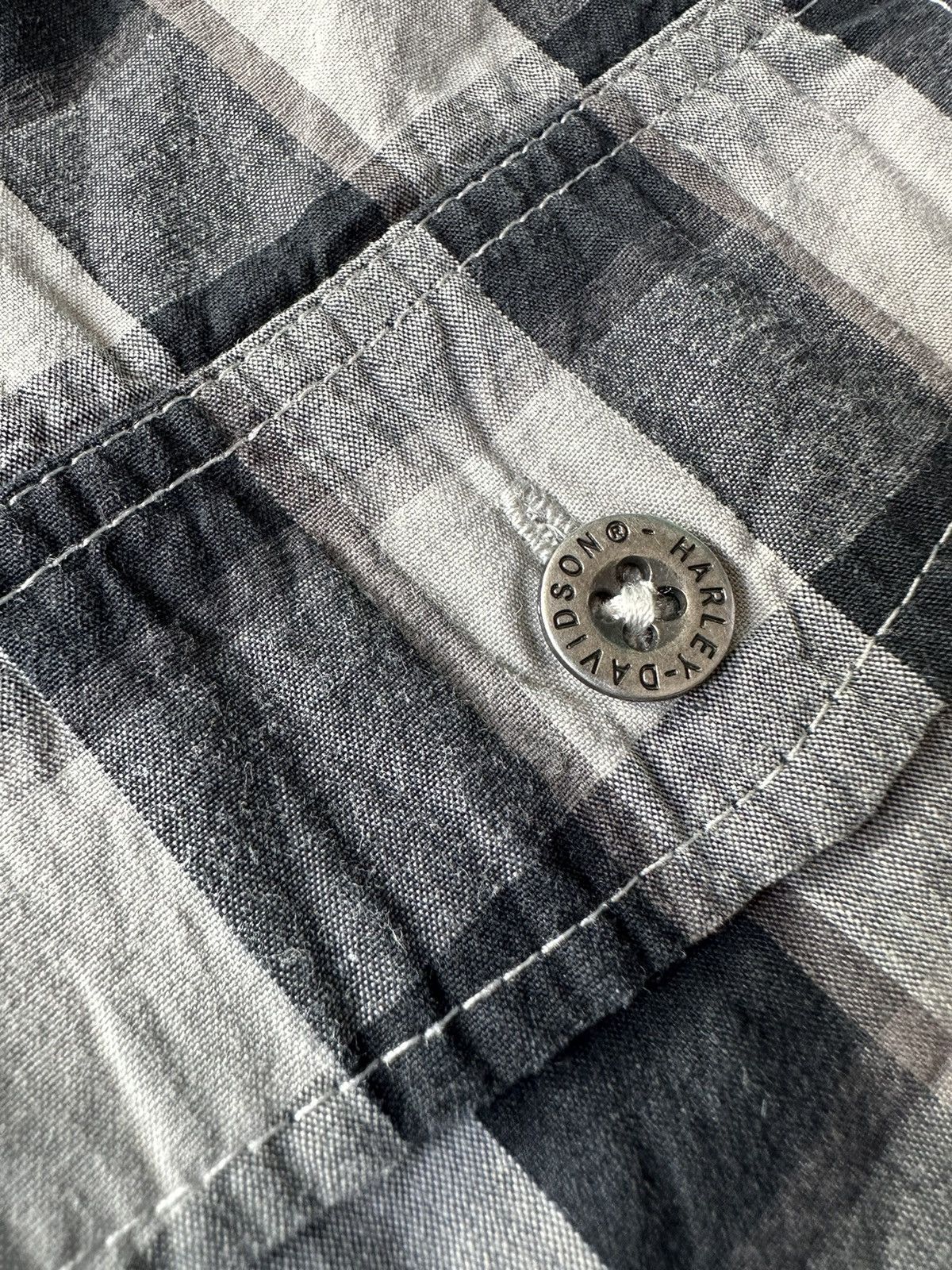 Harley Davidson × Vintage 🚨HARLEY DAVIDSON Vintage SHIRT BUTTON BIG LOGO 3D flannel Size US M / EU 48-50 / 2 - 7 Thumbnail