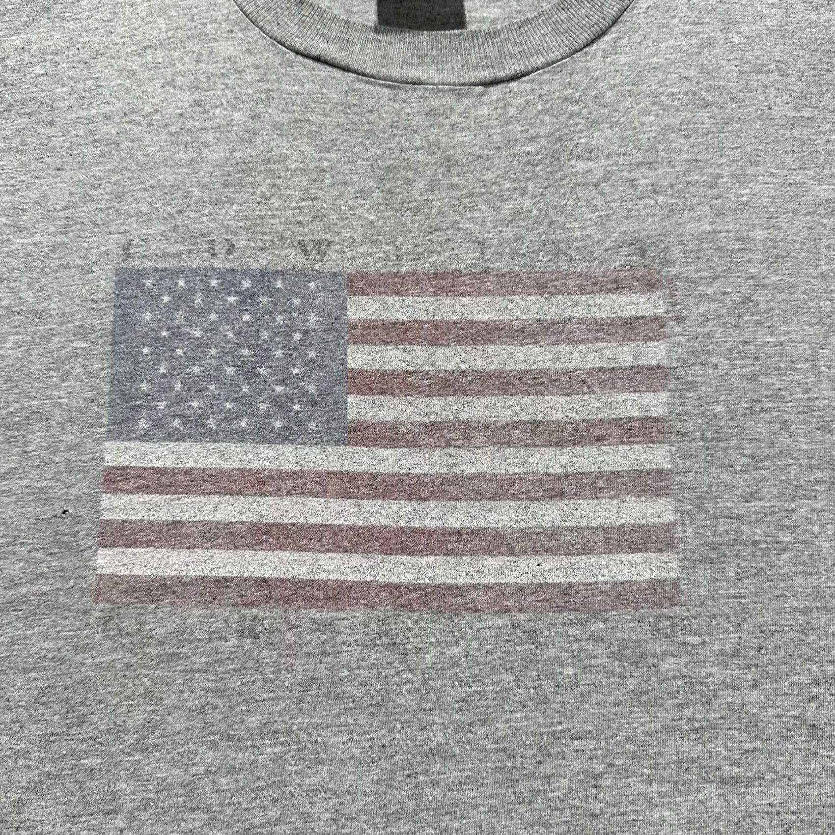 Tultex Vintage Tultex Shirt Mens XL Gray American Flag Faded Distressed Graphic Tee GUC Size US XL / EU 56 / 4 - 5 Thumbnail