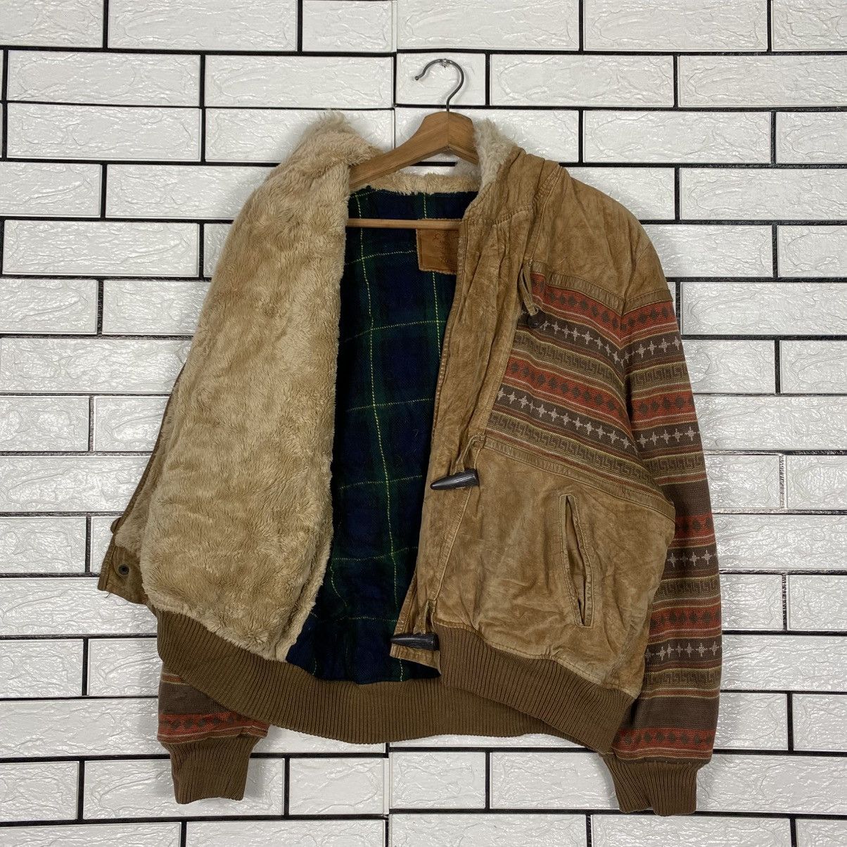 Issey Miyake Vintage Leather Jacket Navajo Design Parts Move Up Club Size US M / EU 48-50 / 2 - 12 Thumbnail