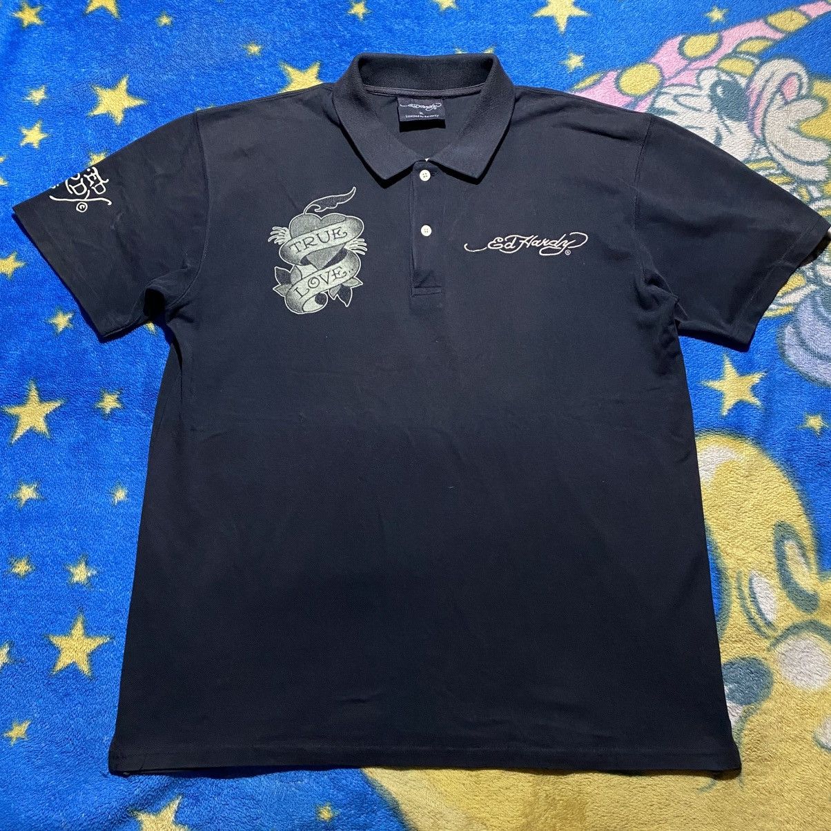 Ed Hardy Y2k Ed Hardy Love Kills Slowly Polo Shirt Size US XL / EU 56 / 4 - 3 Thumbnail
