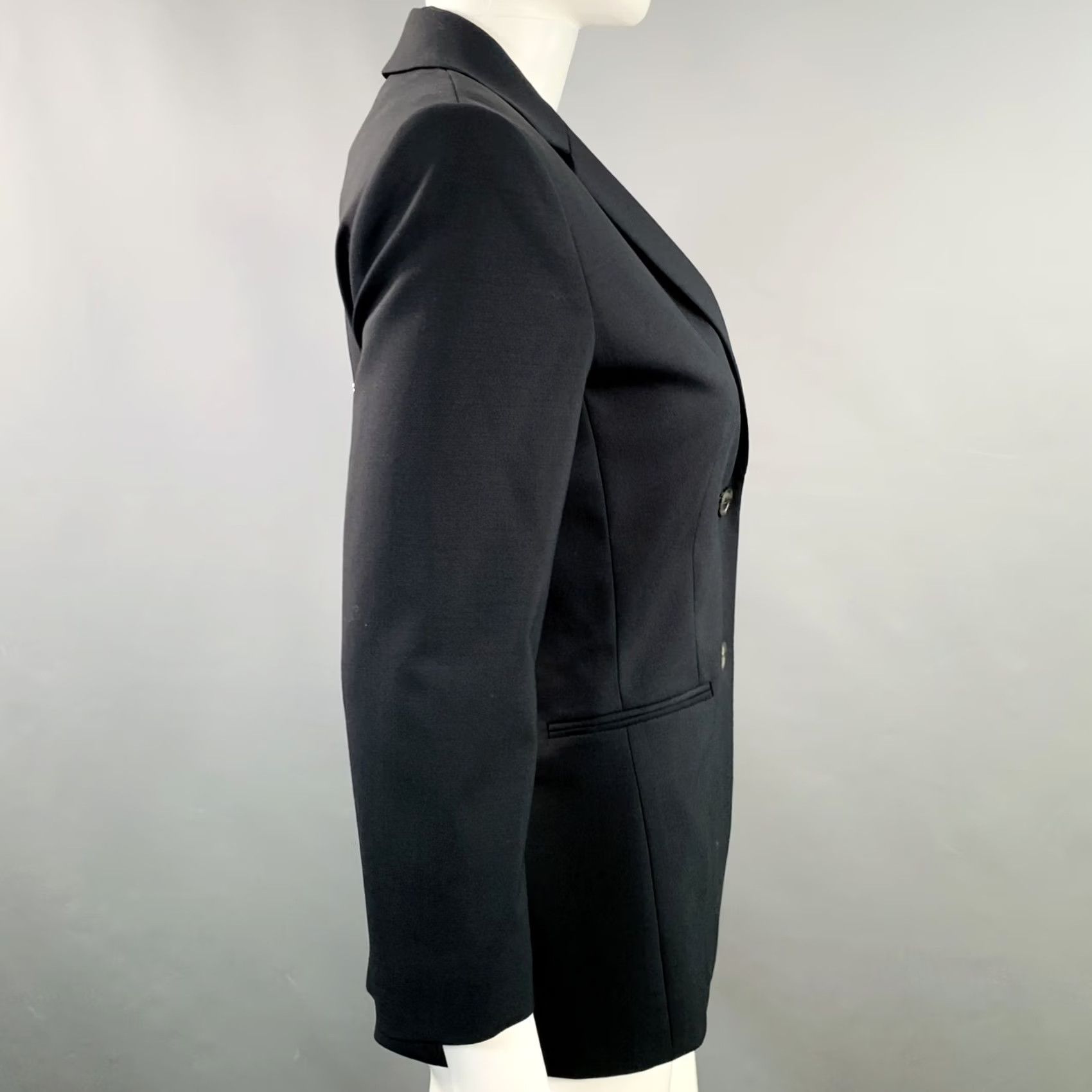 The Row THE ROW Blazer Jacket Navy Size 4 Virgin Wool Blend Notch Lapel Schoolboy Size S / US 4 / IT 40 - 2 Thumbnail