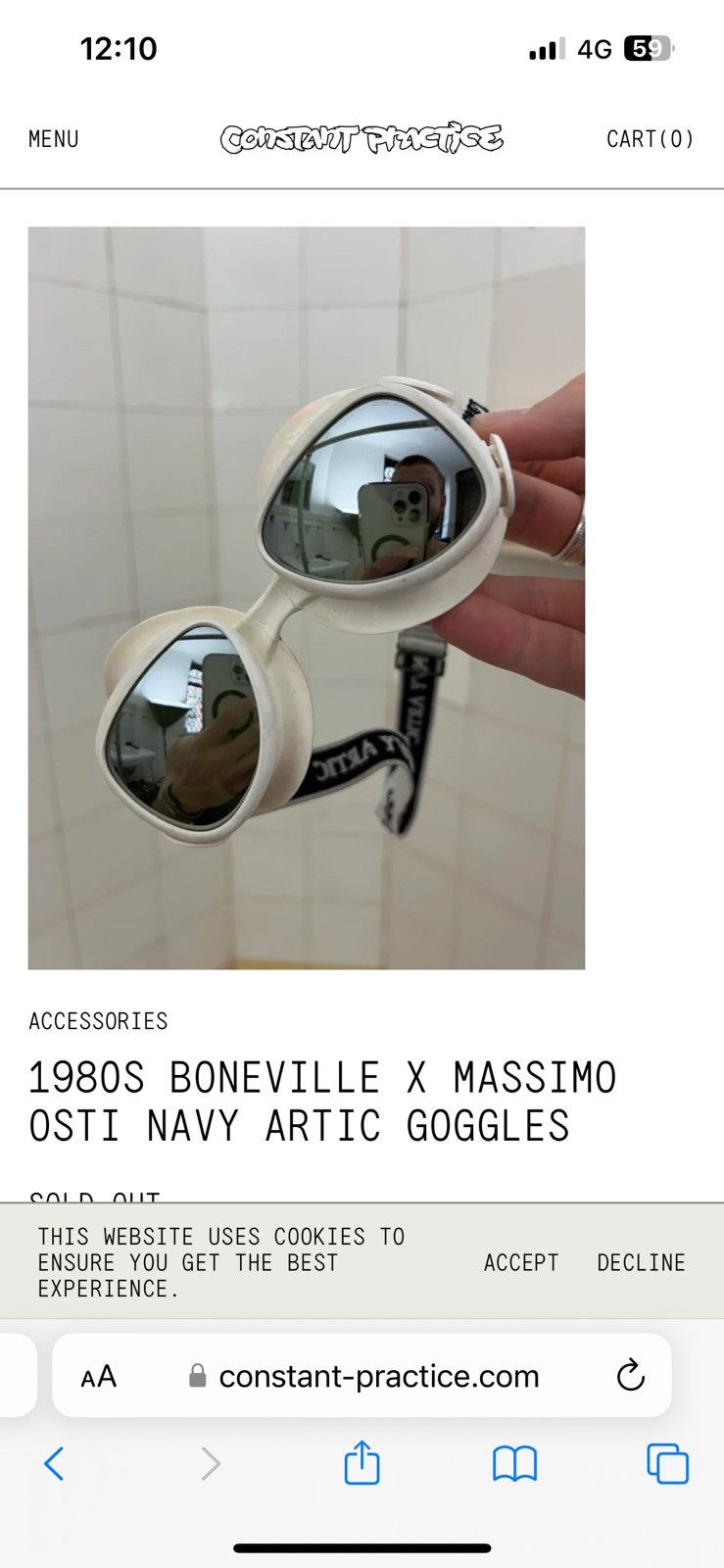 C.P. Company × Massimo Osti × Vintage 1980s Boneville x Massimo Osti navy arctic goggles Size ONE SIZE - 5 Thumbnail