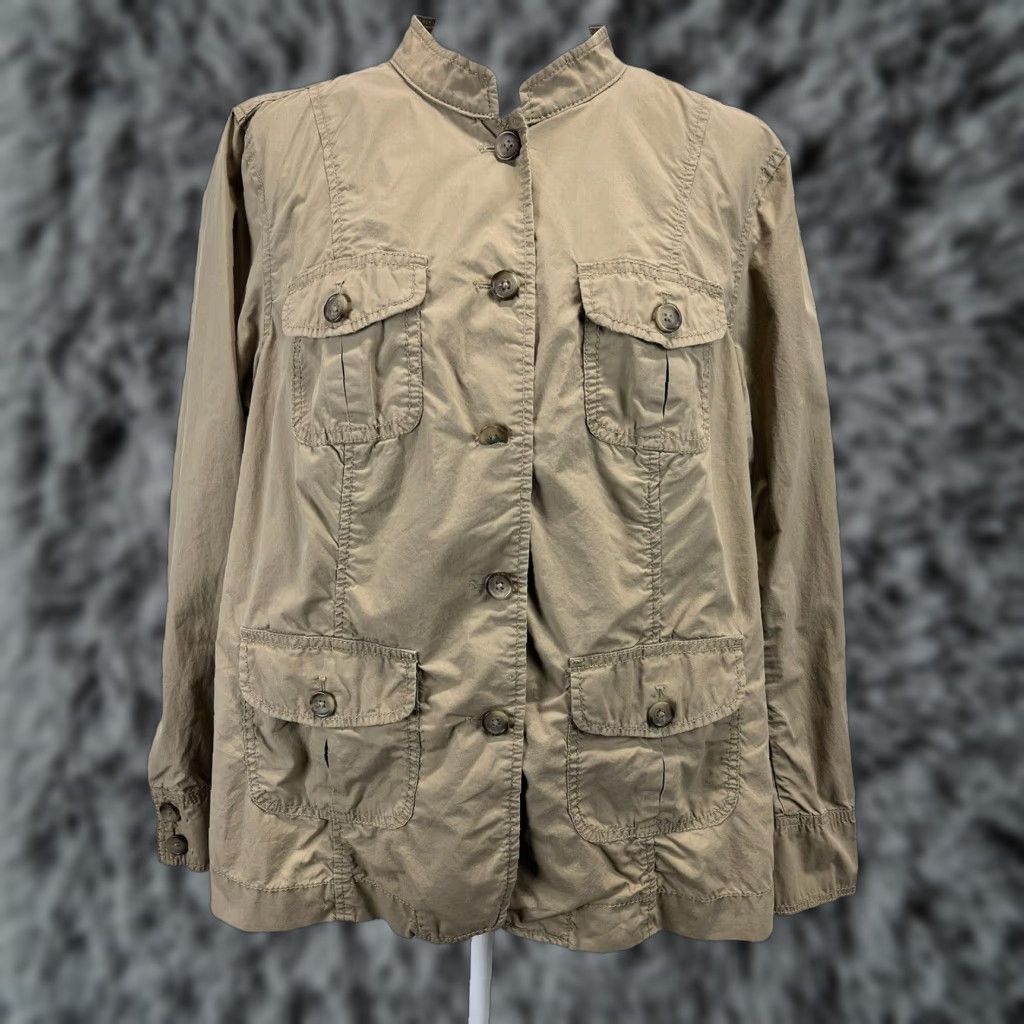 Lands' End Lands' End Women's Lightweight Utility Jacket Plus Size 1X 16W 18W Brown GUC Size XL / US 12-14 / IT 48-50 - 1 Thumbnail