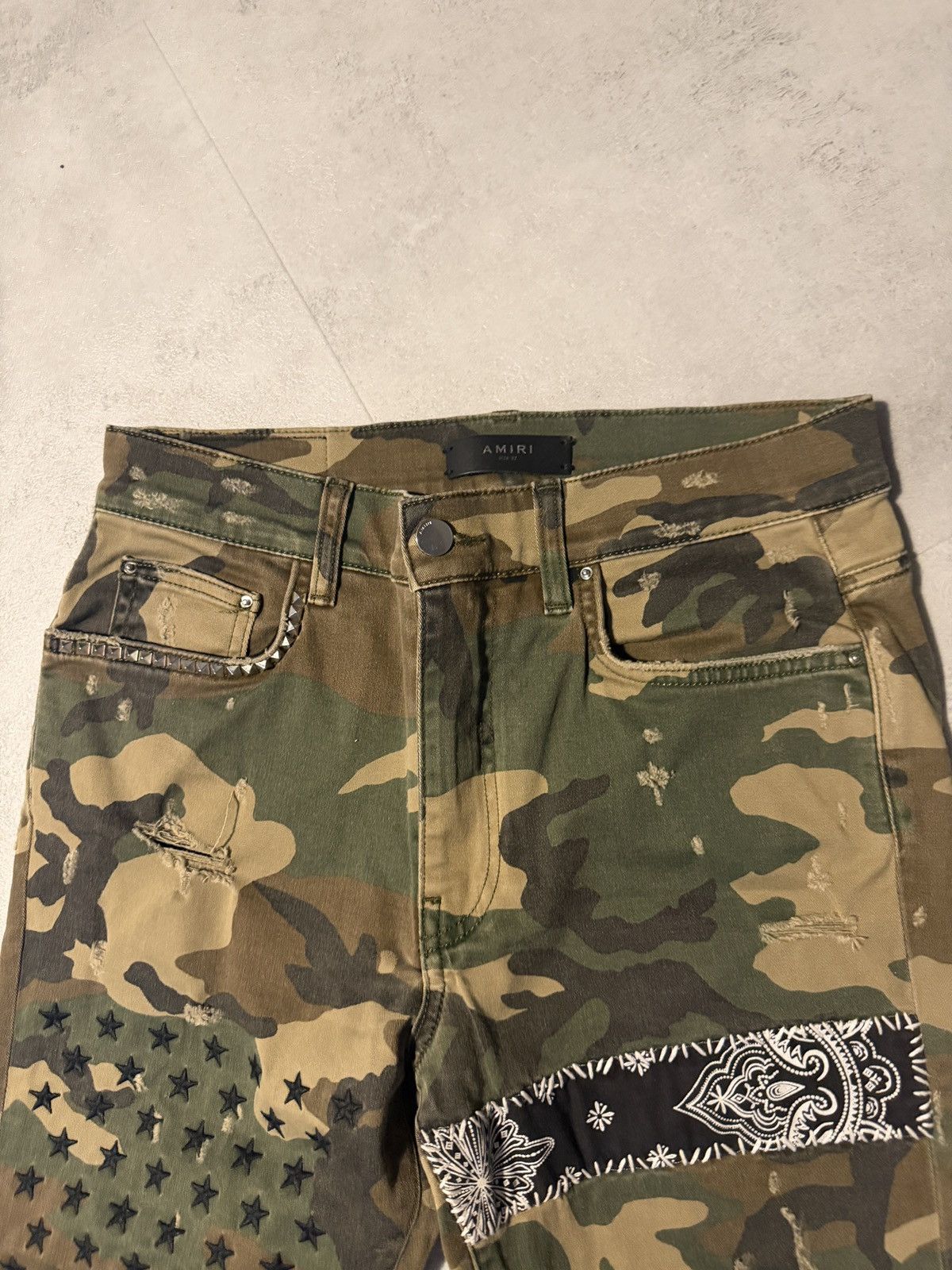 Amiri Amiri Camo Art Patch Jeans Size US 32 / EU 48 - 3 Thumbnail