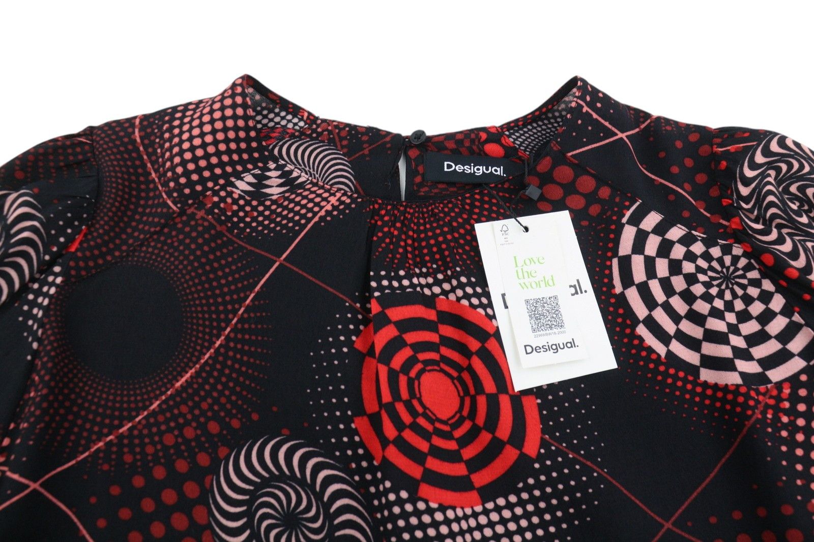 Desigual BLUS LUNA REP XL Dark Patterned Blouse 89007 Size XL / US 12-14 / IT 48-50 - 5 Thumbnail