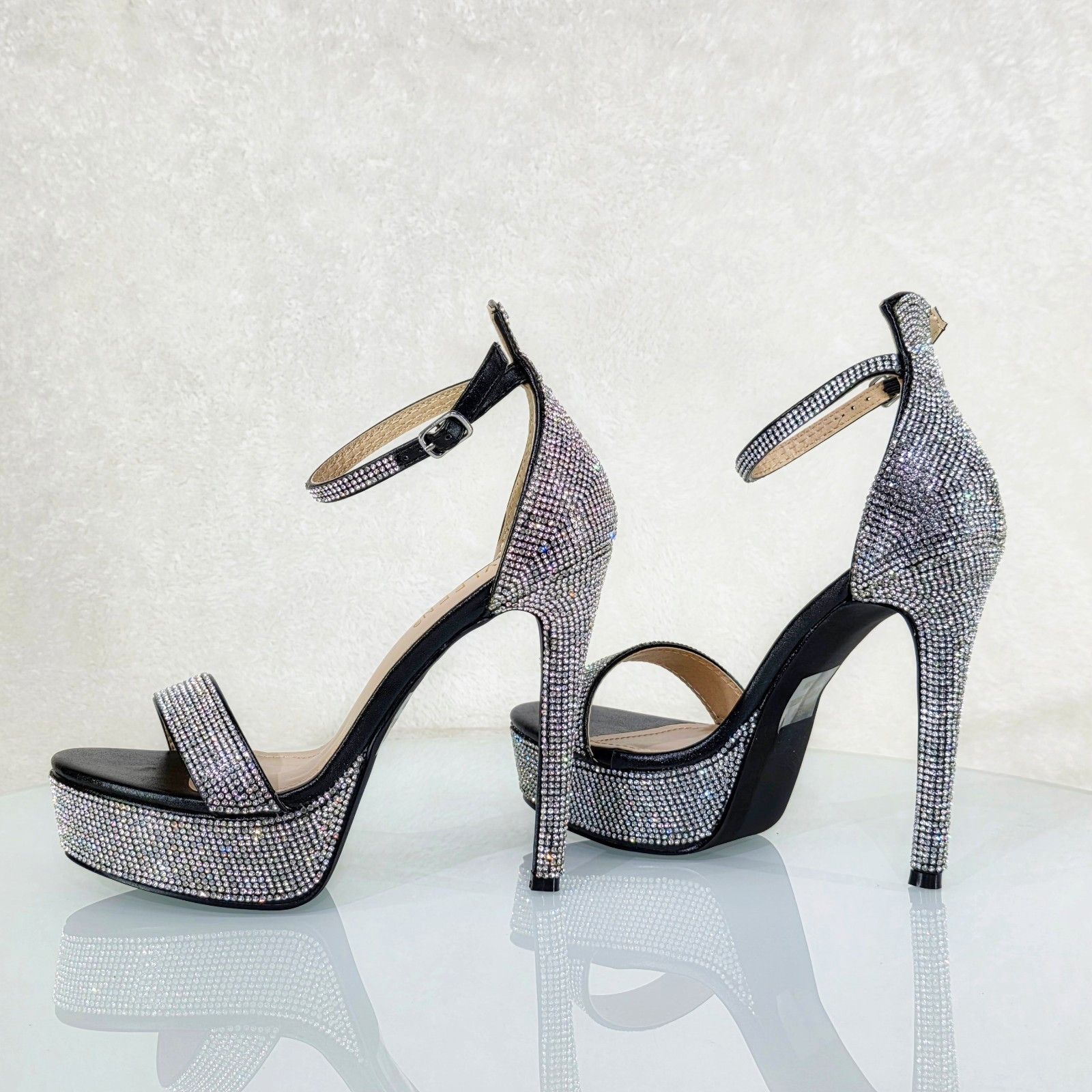 Other Destiny Black Platform 5" Heels Evening Party Shoes Size US 6 / IT 36 - 2 Thumbnail
