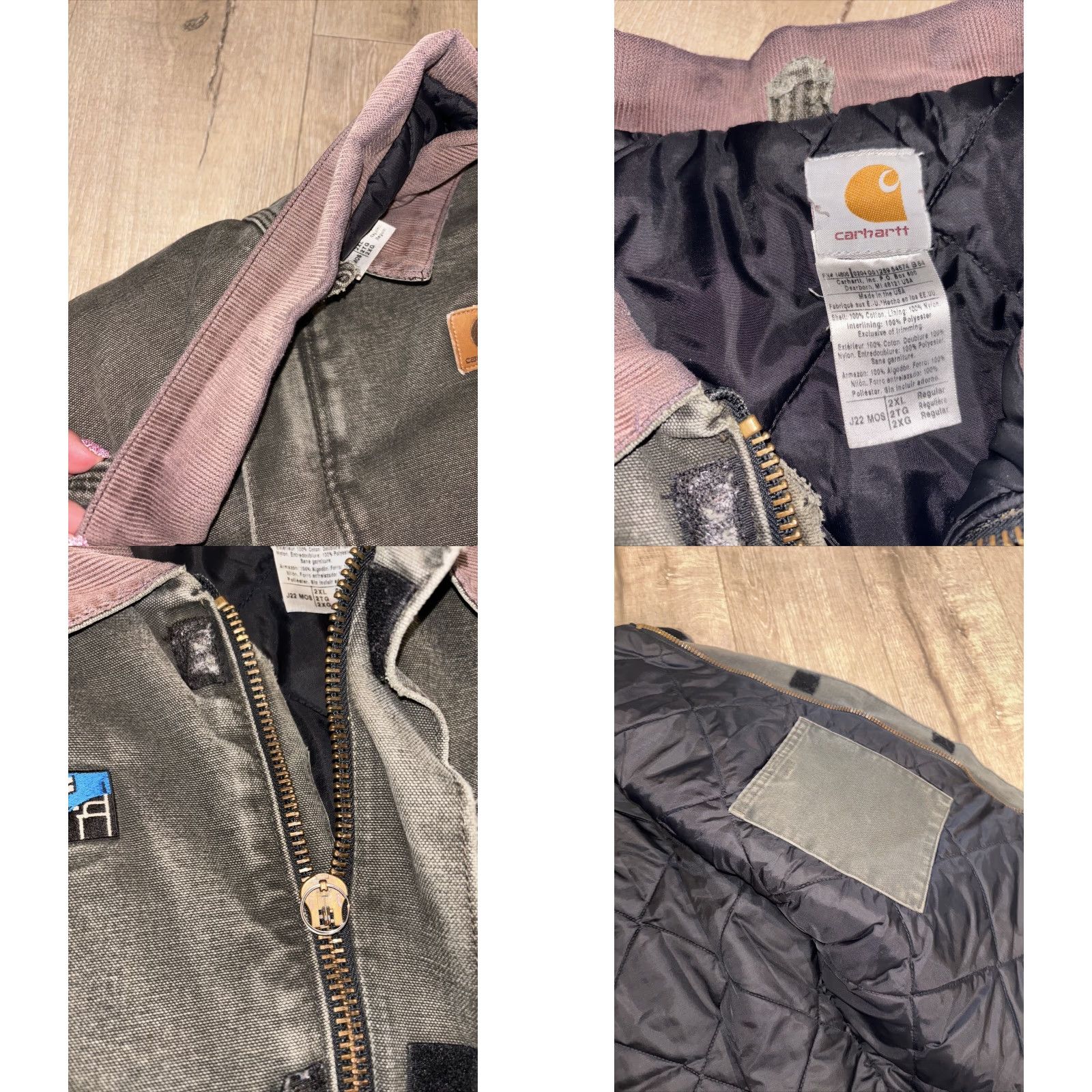 Carhartt Vtg Carhartt J22 MOS Arctic Quilt Lined Moss Duck Work Jacket Mens Sz 2XL Green Size US XXL / EU 58 / 5 - 8 Thumbnail
