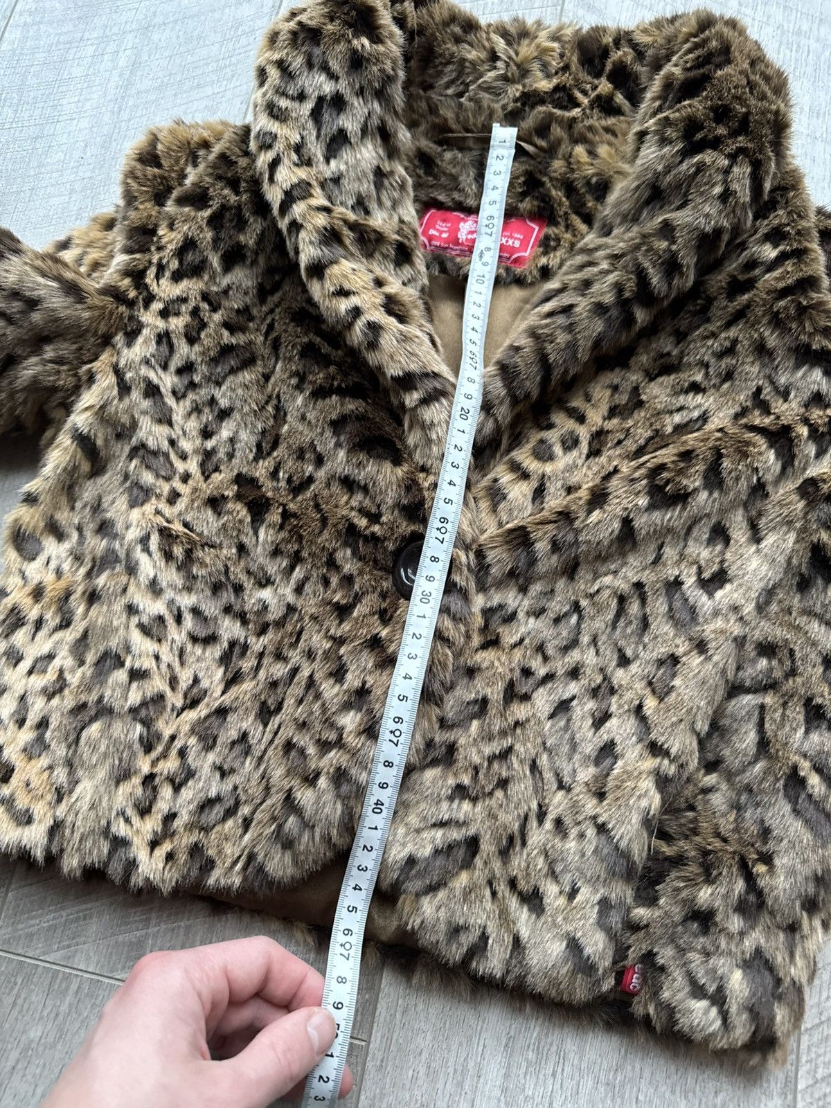 If Six Was Nine VINTAGE EDC LEOPARD FRANCE Y2K HYSTERYC MOHAIR FUR COAT Size S / US 4 / IT 40 - 8 Thumbnail