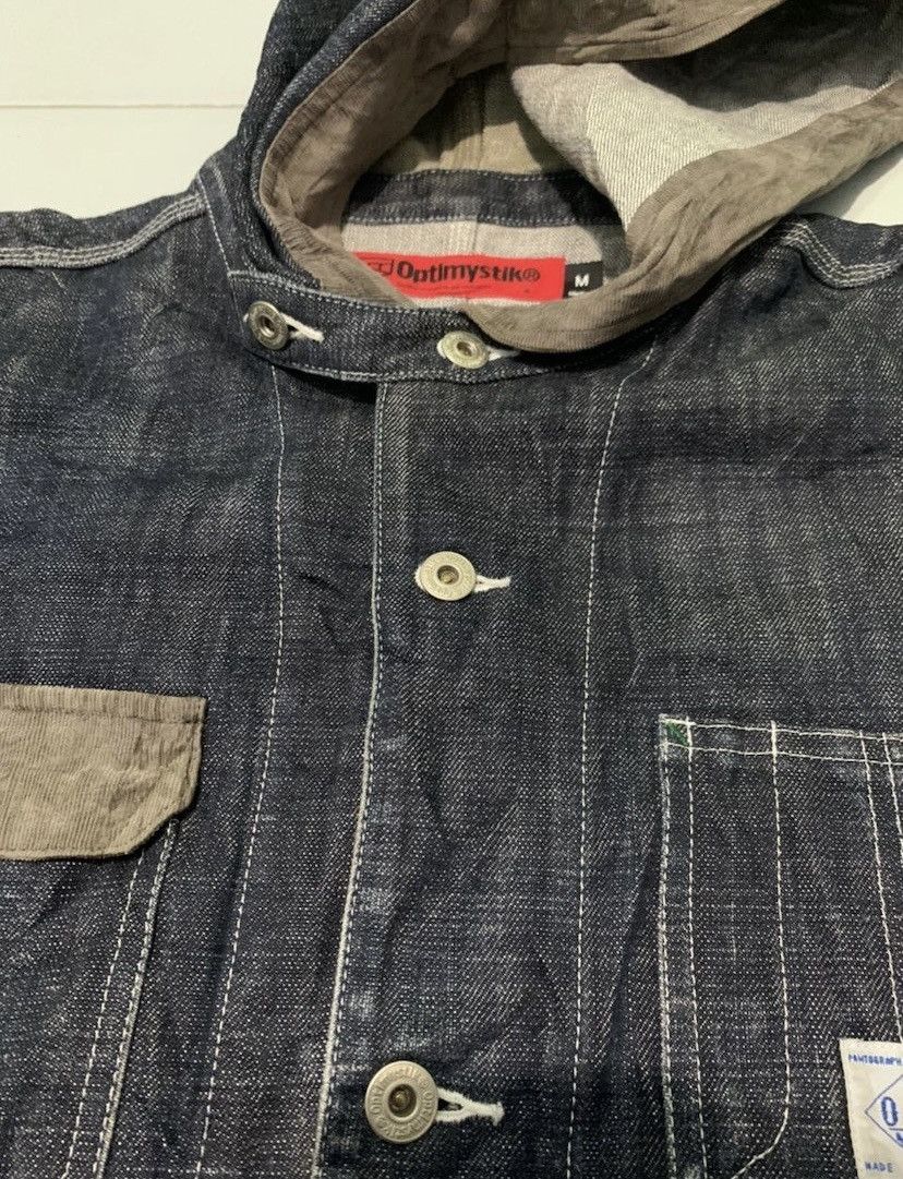 Japanese Brand × Vintage Vintage Optymystic Hooded Denim Jacket Size US M / EU 48-50 / 2 - 11 Thumbnail