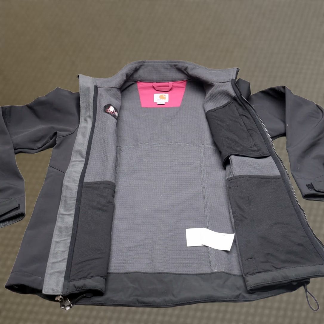 Carhartt Carhartt Jacket Women M Black Denwood Stretch Softshell 102250 Logo Embroidered Full Zip Mid-Length Outdoor Workwear Casual Modern Size M / US 6-8 / IT 42-44 - 1 Thumbnail