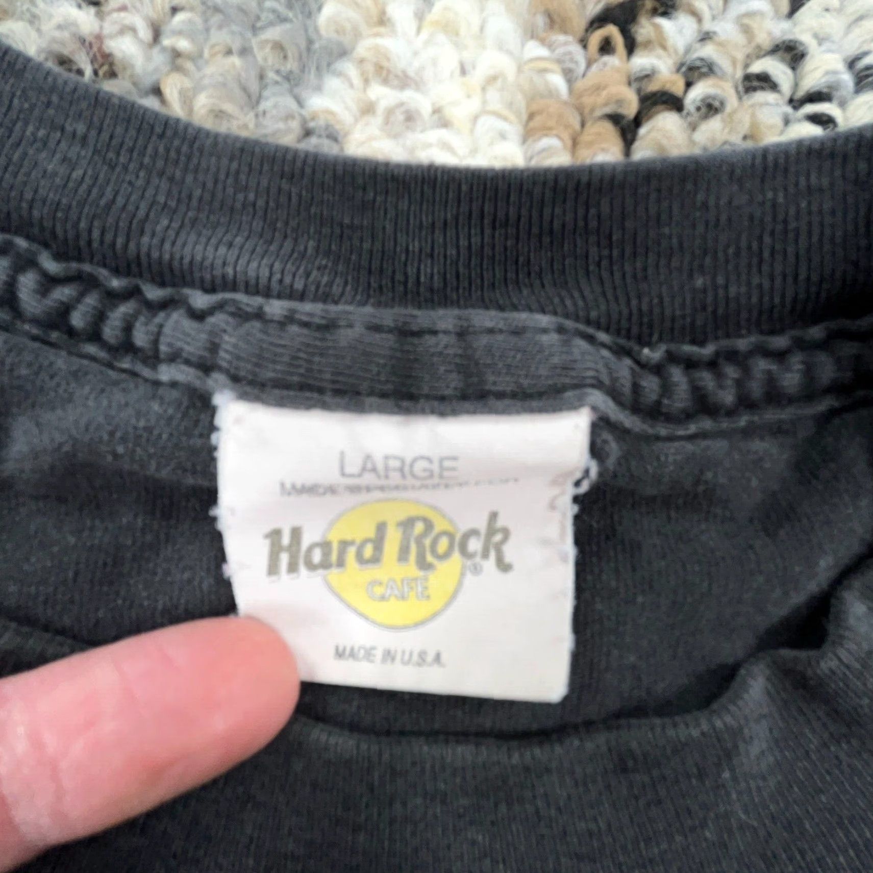 Hard Rock Cafe VINTAGE Hard Rock Cafe Shirt Men L Black Tee Washington Single Stitch USA Shirt Adult Large Black Cotton Logo 90s Retro Nike Size US L / EU 52-54 / 3 - 3 Thumbnail