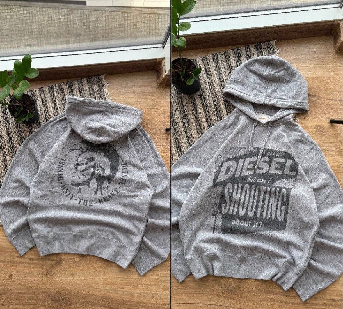 Diesel × Vintage Vintage Diesel Big Double logo Y2K Hoodie Size US XL / EU 56 / 4 - 3 Thumbnail