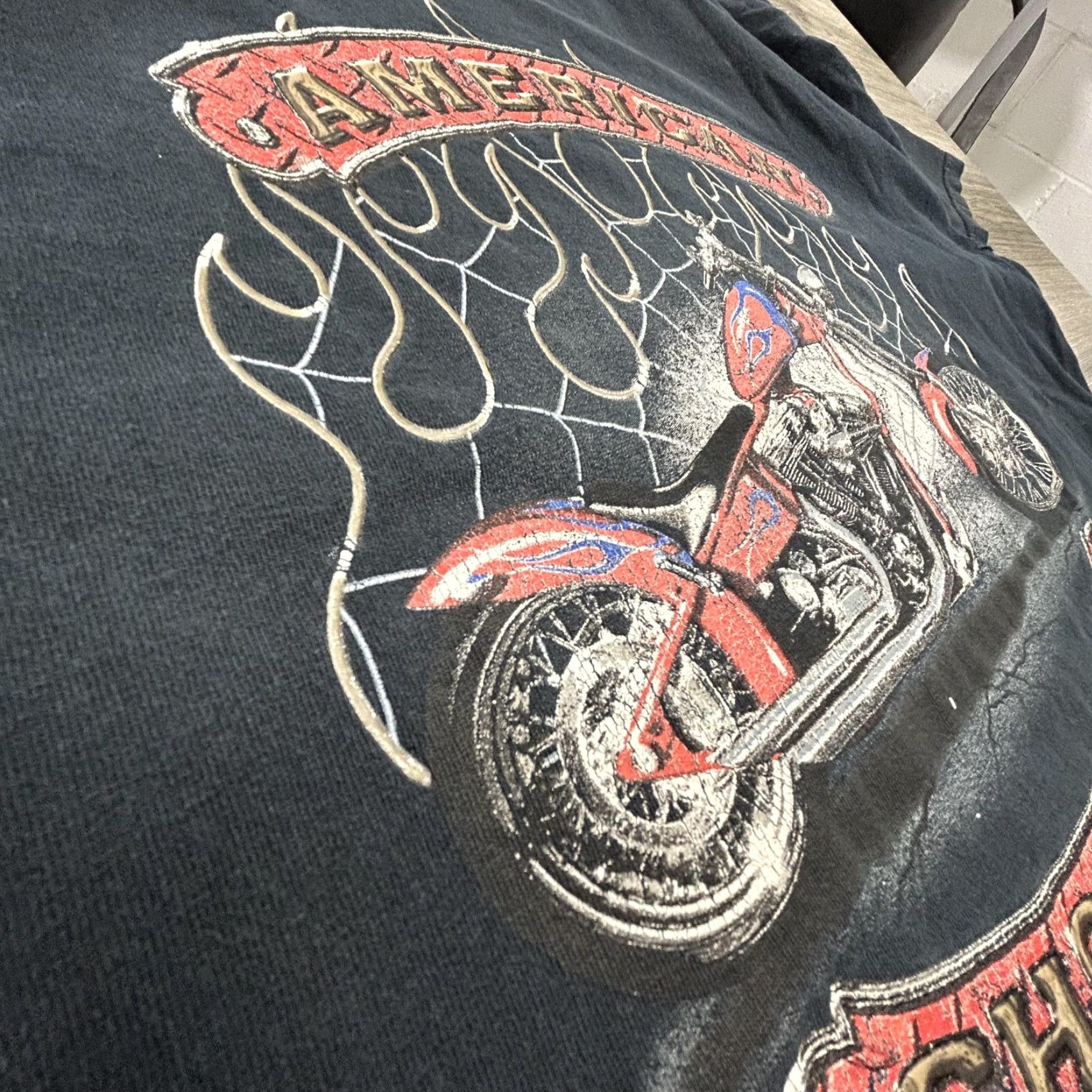 Gildan VINTAGE American Choppers Shirt Mens XL Black Motorcycle Biker Graphic T-Shirt Tee Size US XL / EU 56 / 4 - 4 Thumbnail