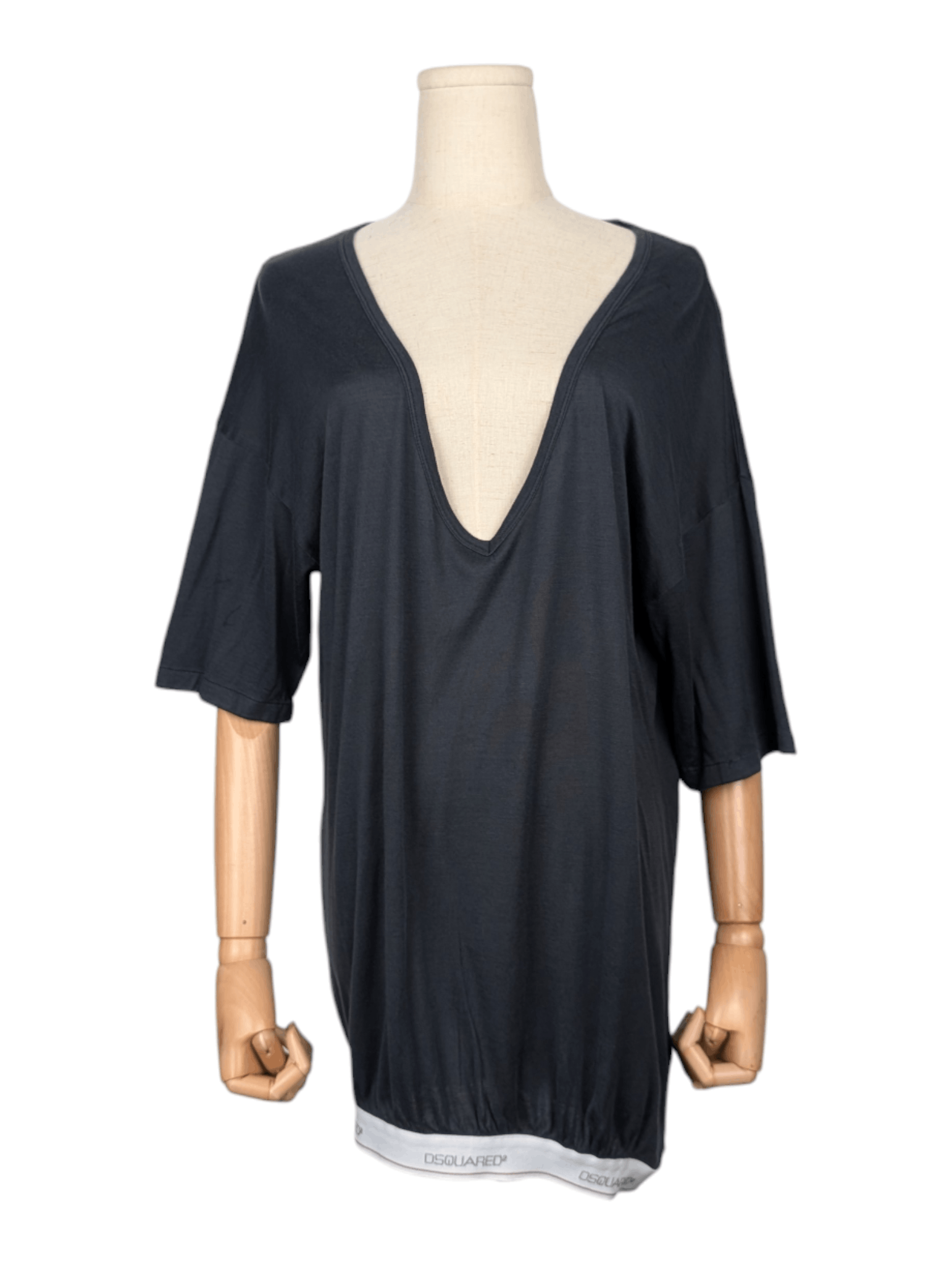 Dsquared2 Navy Top with Elastic Hem with Logo Size S / US 4 / IT 40 - 1 Thumbnail