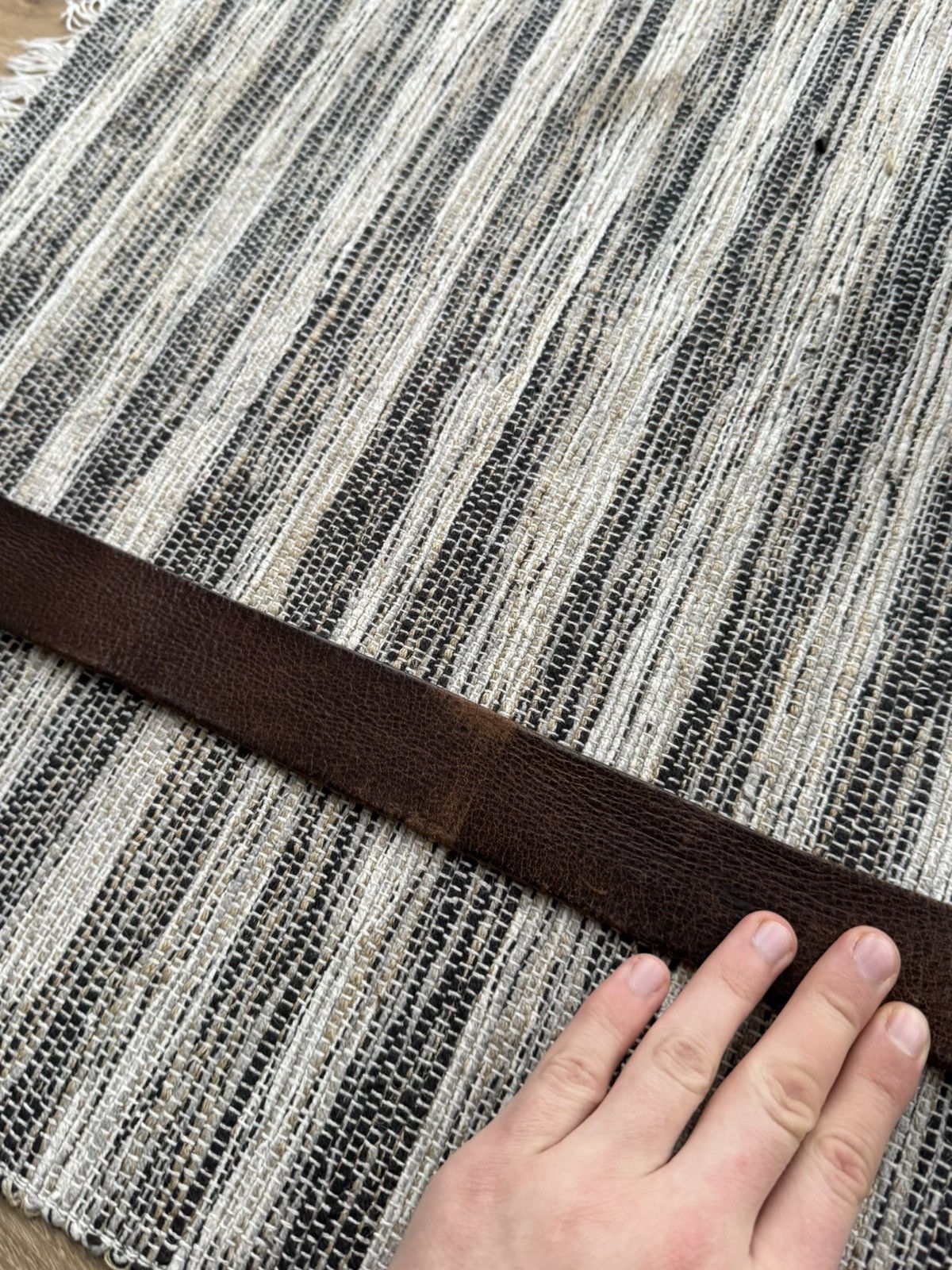 Diesel Diesel Vintage Metal Logo Leather Brown Mens Belt 34-36 Size 34 - 7 Thumbnail