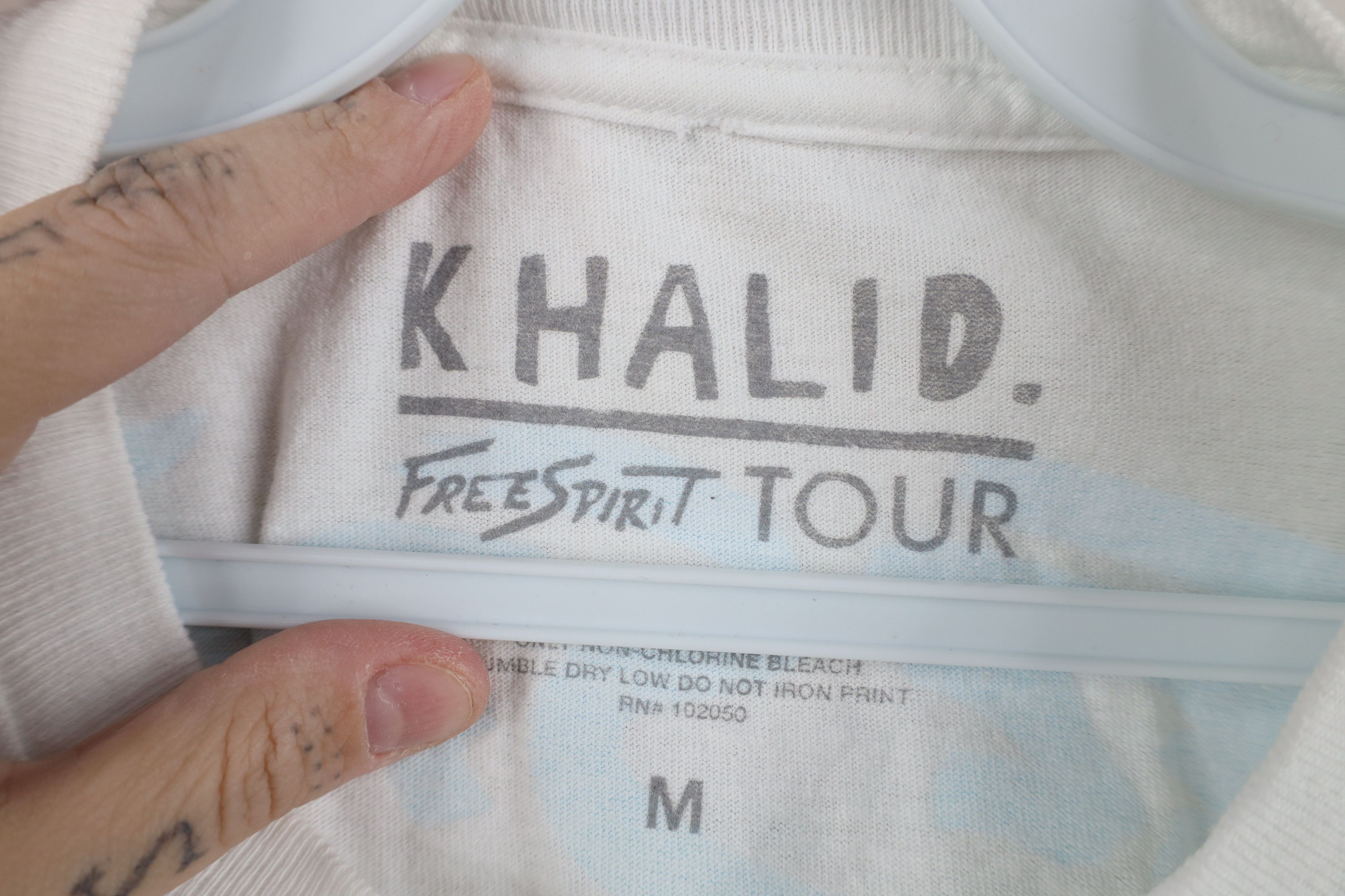 Vintage DJ Khalid Free Spirit Tour Spell Out Double Sided T-Shirt Size US M / EU 48-50 / 2 - 6 Thumbnail