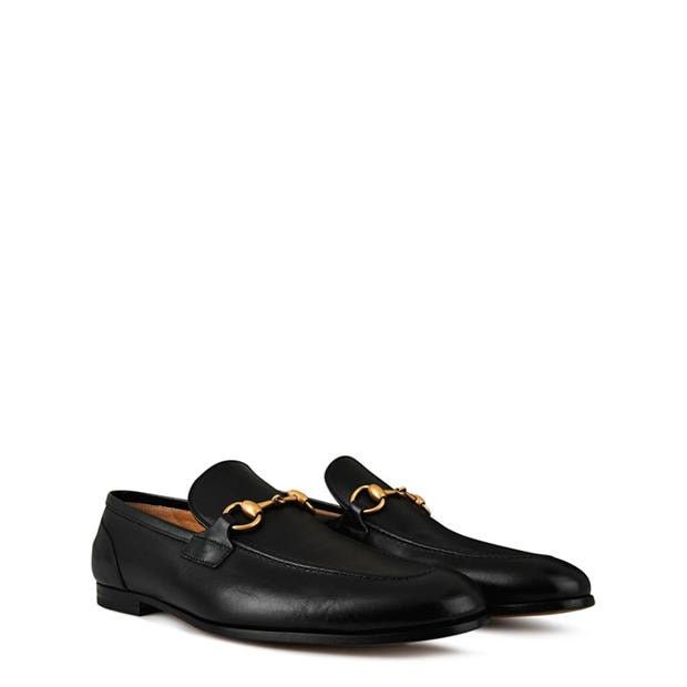 Gucci GUCCI Men'S Horsebit Leather Jordaan Loafers Size US 6 / EU 39 - 4 Thumbnail