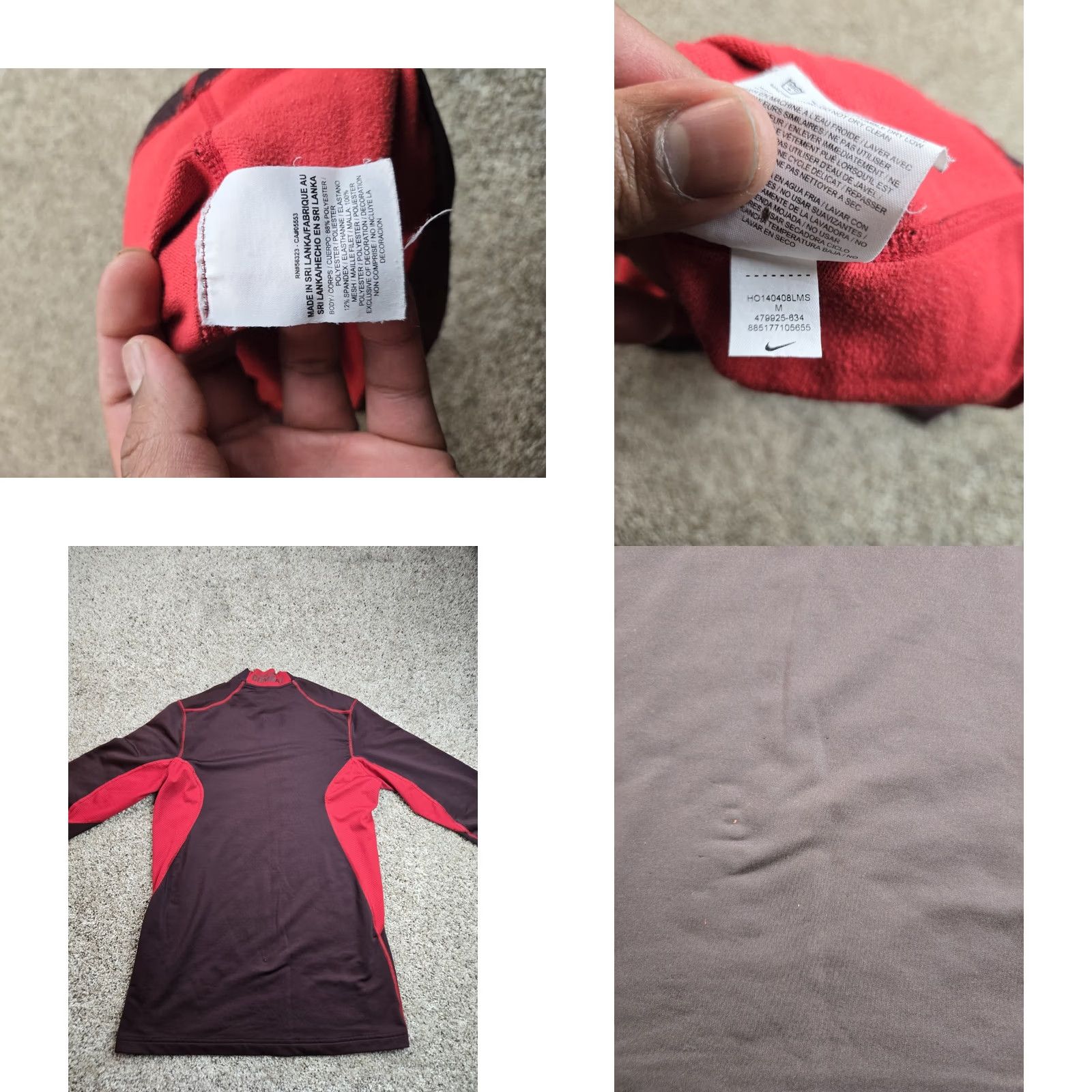 Nike Nike Pro Combat Hyperwarm Shirt Mens M Red Fitted Dri Fit Thermal Crew Neck Pullover Long Sleeve Athletic Running & Gym Nike Dri-Fit Pro Combat 90s Size US M / EU 48-50 / 2 - 8 Thumbnail