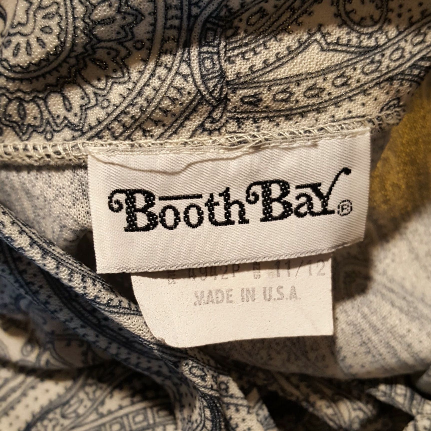 Vintage VINTAGE Booth Bay Button-Up Shirt Womens Short Sleeve Tie Neck Gray 12 80s 90s Preppy Golf Tennis Casual Knit Polyester Solid Retro Size XL / US 12-14 / IT 48-50 - 6 Thumbnail