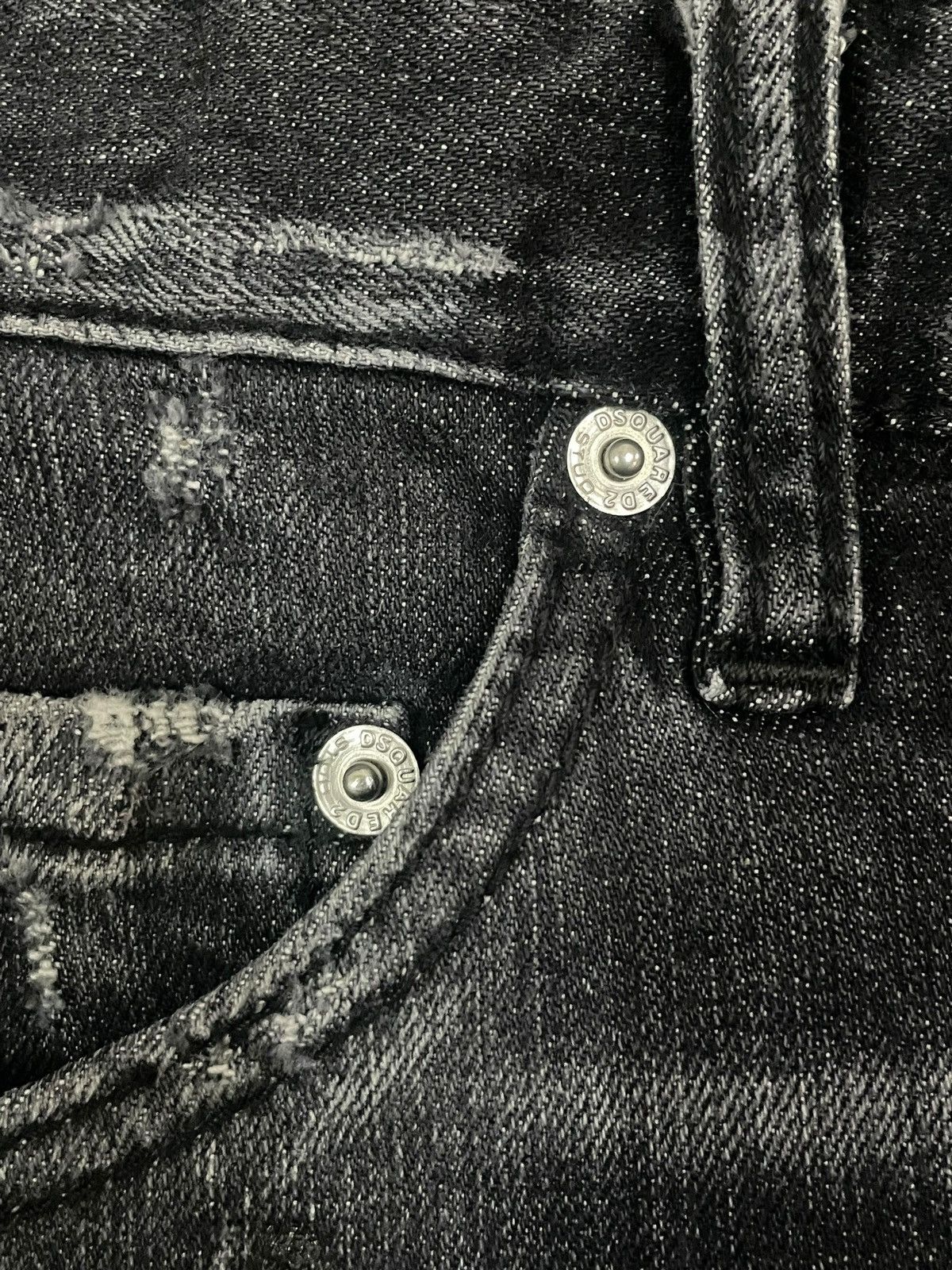 Dsquared2 Dsquared2 Grey Wash Scratch Avant Garde Style Ripped Jeans Size US 31 - 14 Thumbnail