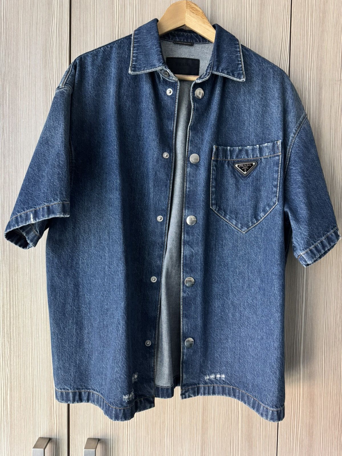 Prada Prada Denim Shirt Sz. XS (retail $1,650) Size US XS / EU 42 / 0 - 1 Thumbnail