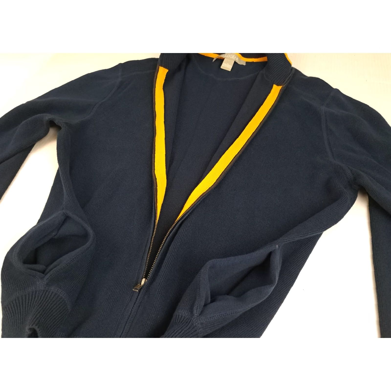 X-LARGE VINTAGE Field Gear Cardigan Sweater X-Large Blue Cotton Knit Full Zip Long Sleeve V-Neck Pockets Unisex Adults Winter Fall Casual Shirt? Size US XL / EU 56 / 4 - 5 Thumbnail