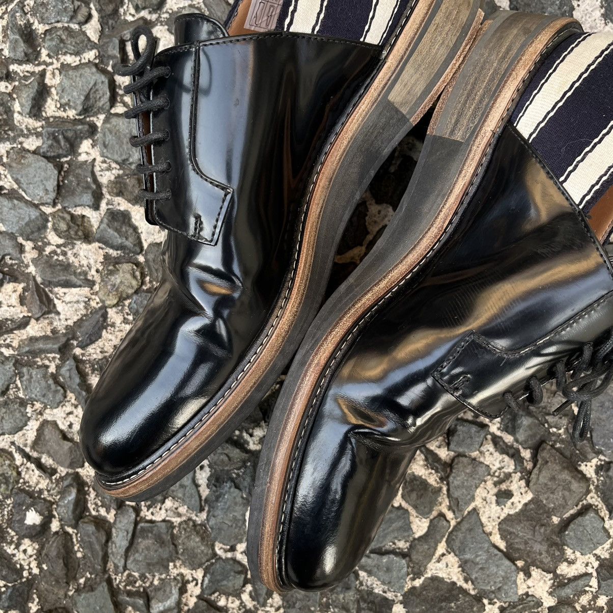 Dries Van Noten Dries Van Noten Striped Heel Panel Derby Shoes Size US 8 / EU 41 - 14 Thumbnail