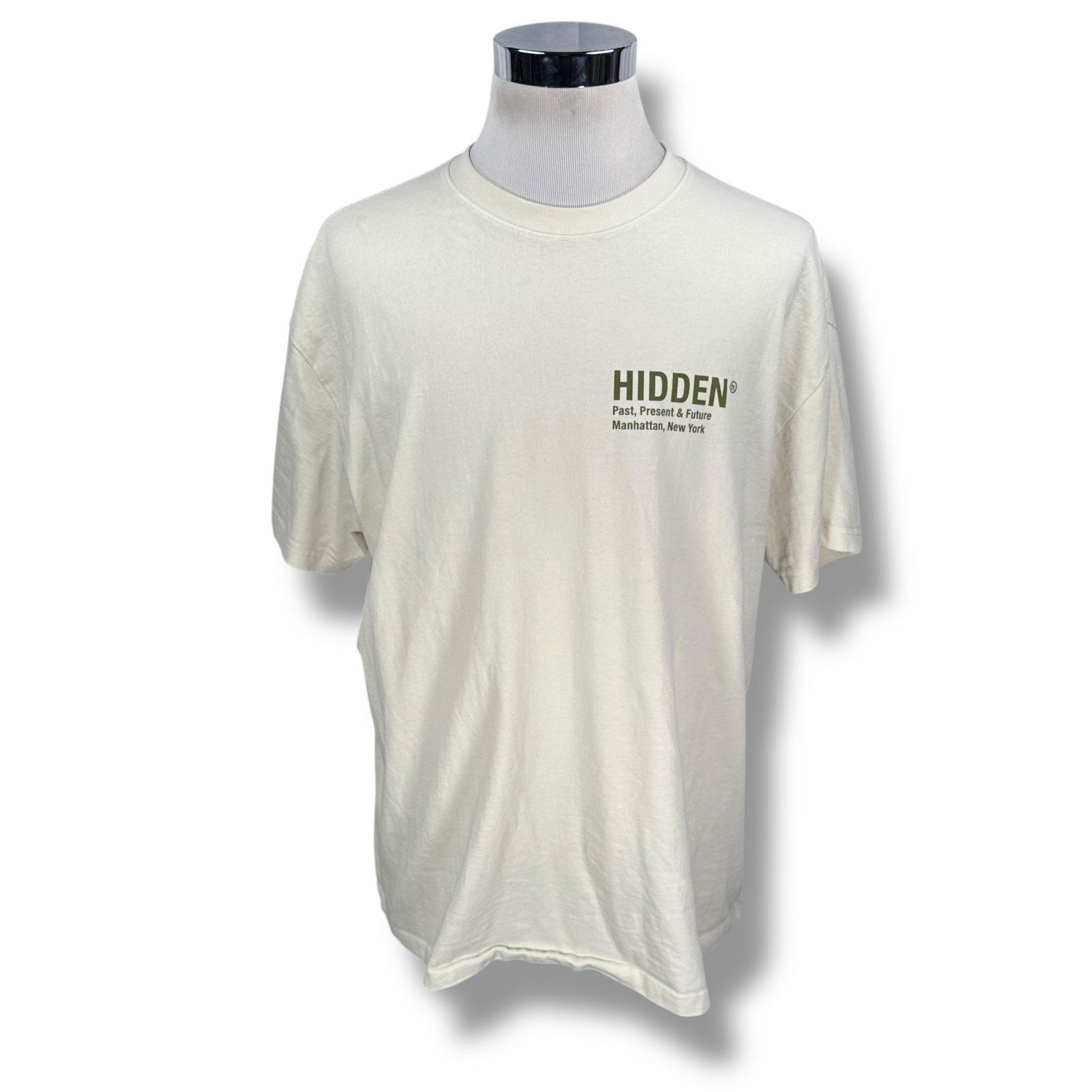 HIDDEN Hidden NY Past Present Future T-Shirt Men's XL Cream Cotton Size US XL / EU 56 / 4 - 1 Thumbnail
