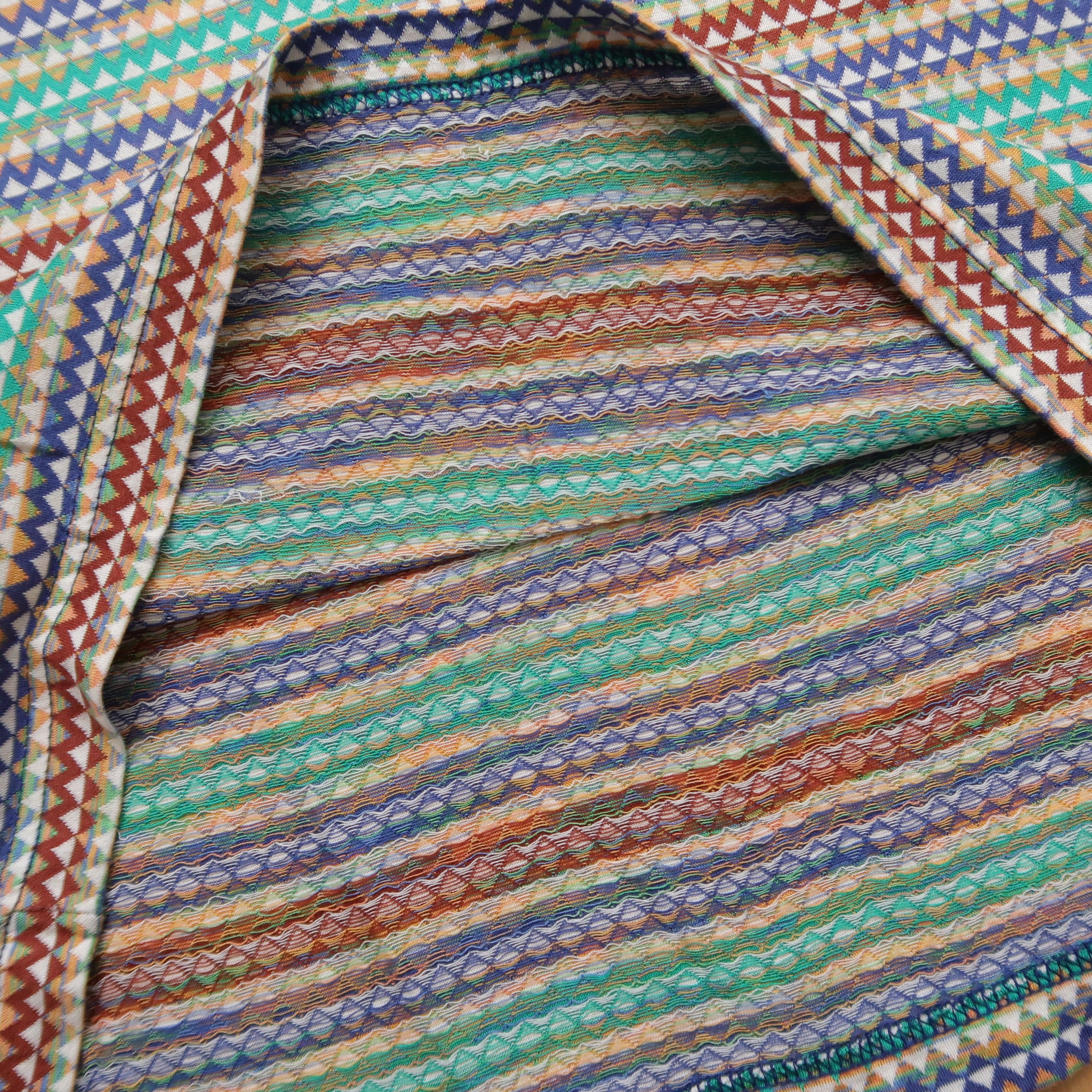 Missoni Vintage 90s Missoni Sport Psychedelic Argyle Polo Shirt Size US S / EU 44-46 / 1 - 9 Thumbnail