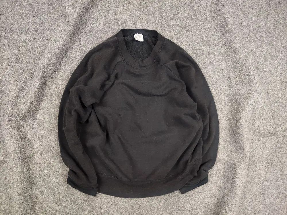 Vintage Vintage 80's Parrill Sweatshirt Light Faded Black Blank Size US S / EU 44-46 / 1 - 1 Thumbnail