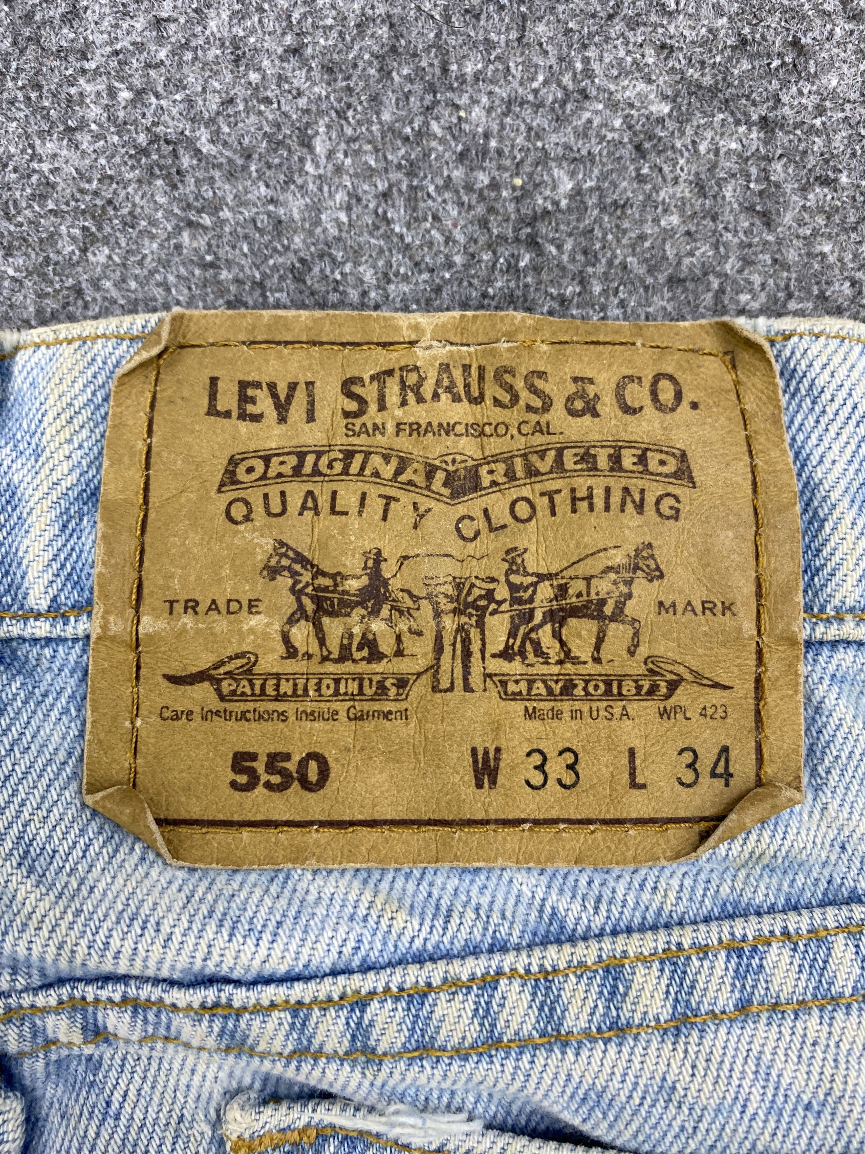 Levi's × Vintage Vintage 90s Levis 550 Orange Tabs Jeans Size US 32 / EU 48 - 5 Thumbnail