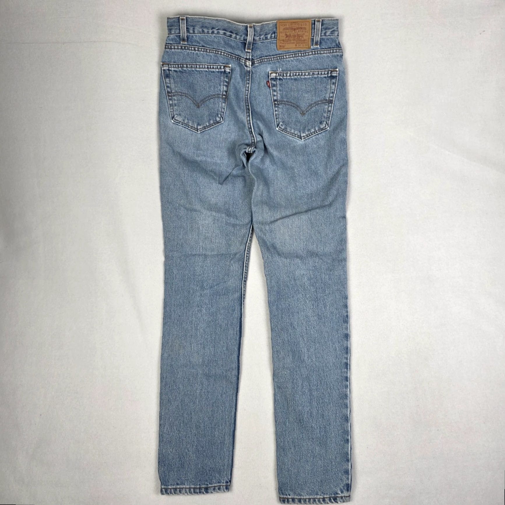 Levi's VINTAGE Levi's 512 Slim Jeans Regular Men 33x33 Blue Slim Fit USA 90s Mens jeans Size US 33 - 2 Thumbnail