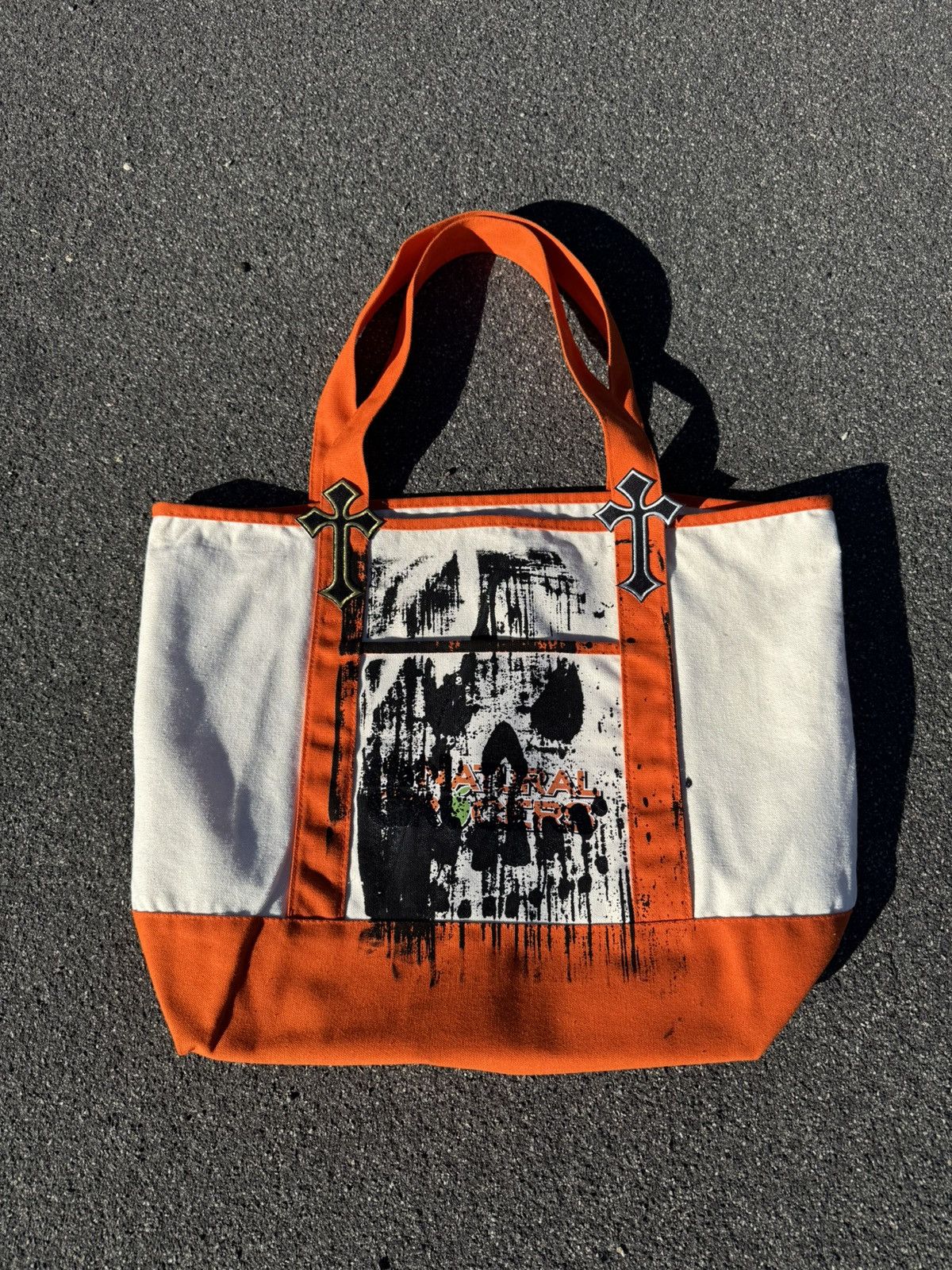 Natural Selection Skull face tote bag Size ONE SIZE - 2 Thumbnail
